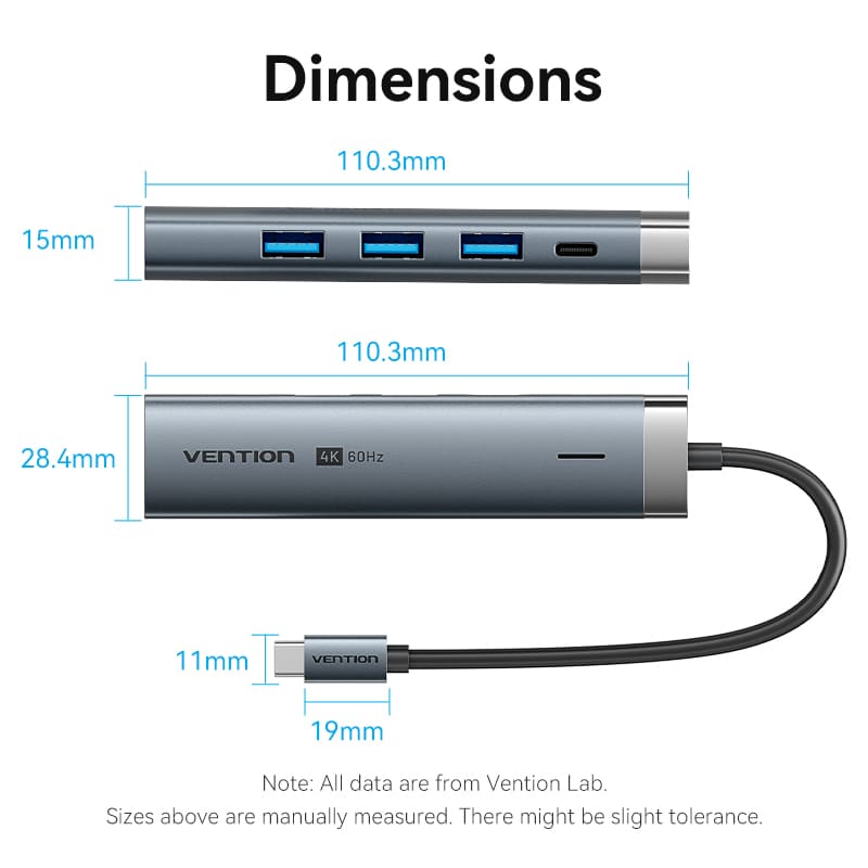 Vention 5-in-1 USB-C Docking Station、mySite、fannypackpong