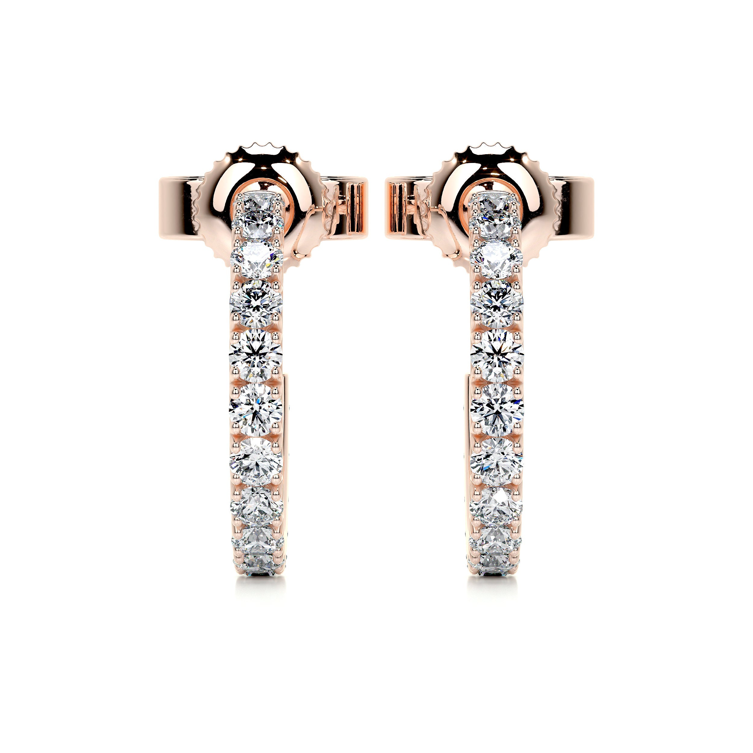 Nicole Lab Grown Diamond Earrings (3 Carat) -14K Rose Gold、mySite、hinf8tx79