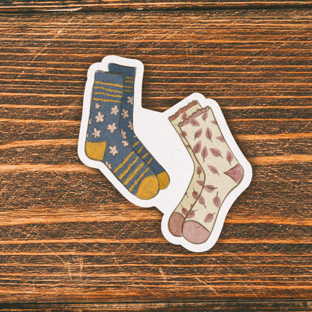  Cozy Cabin Socks Fall Sticker、mySite、elrpsem3k