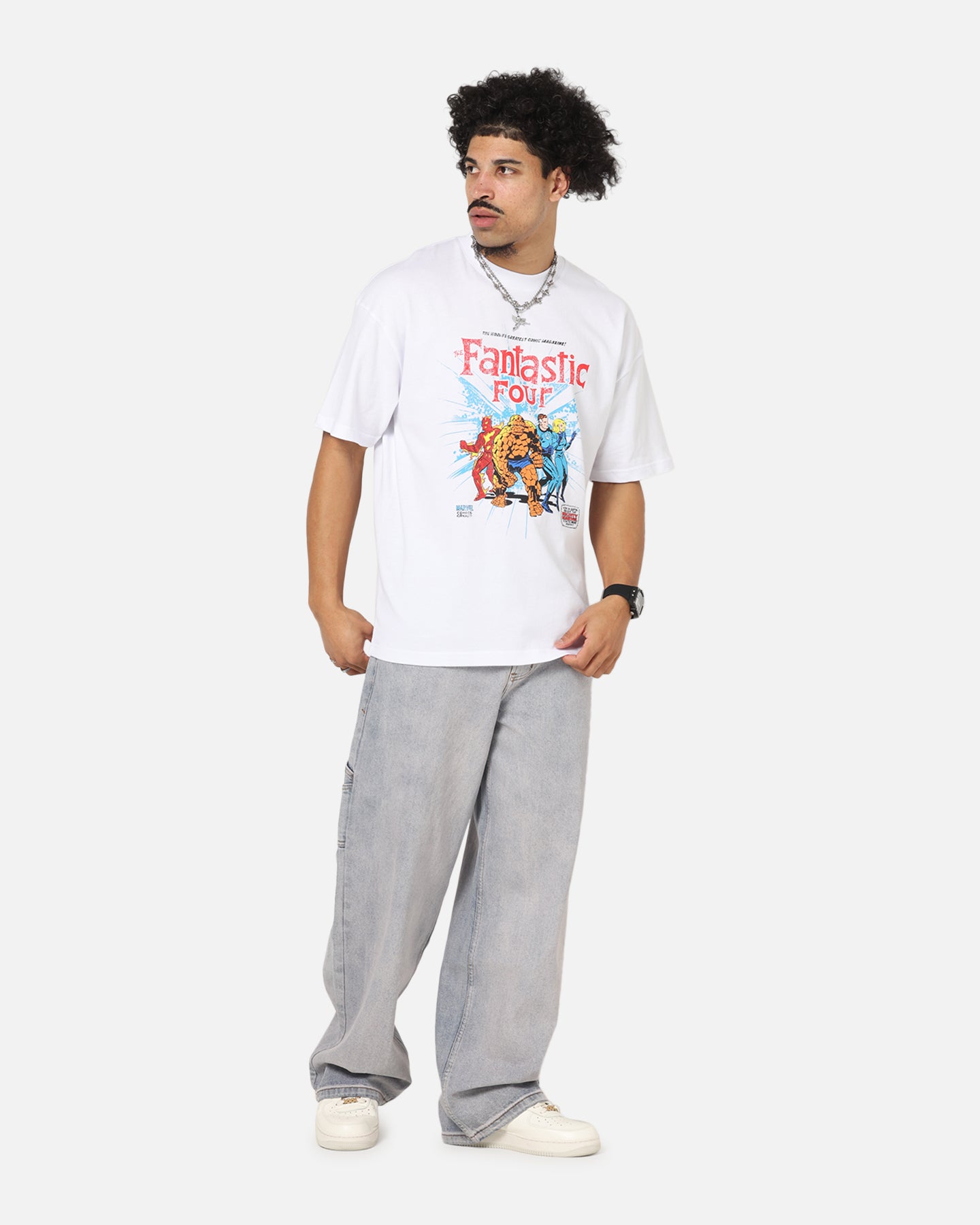 73 Studio Marvel Fantastic Four Group T-Shirt White、mySite、zt4zffjzw