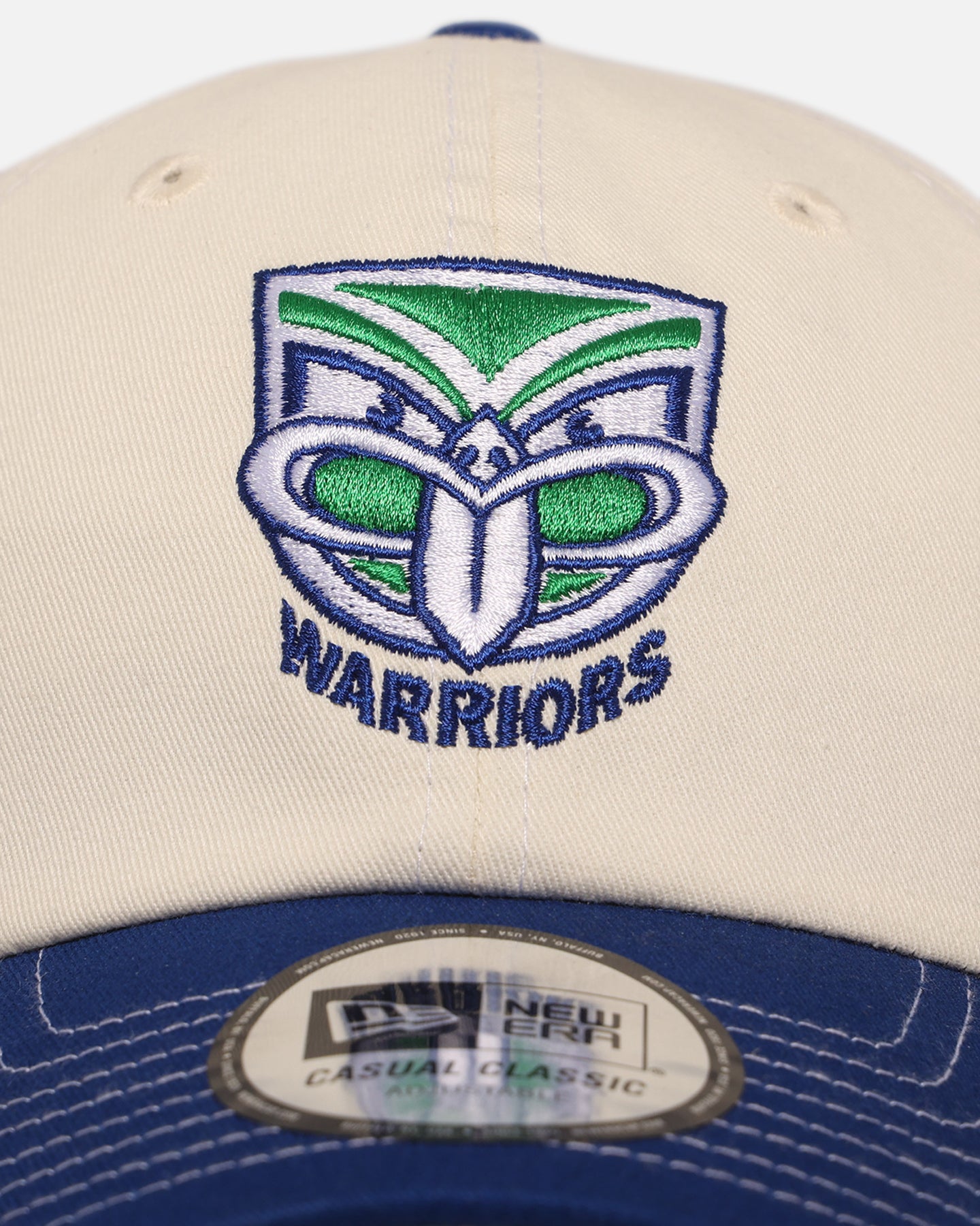 New Era New Zealand Warriors 'NRL 2-Tone 2025 Collection' Casual Classic Strapback Chrome White、mySite、zt4zffjzw