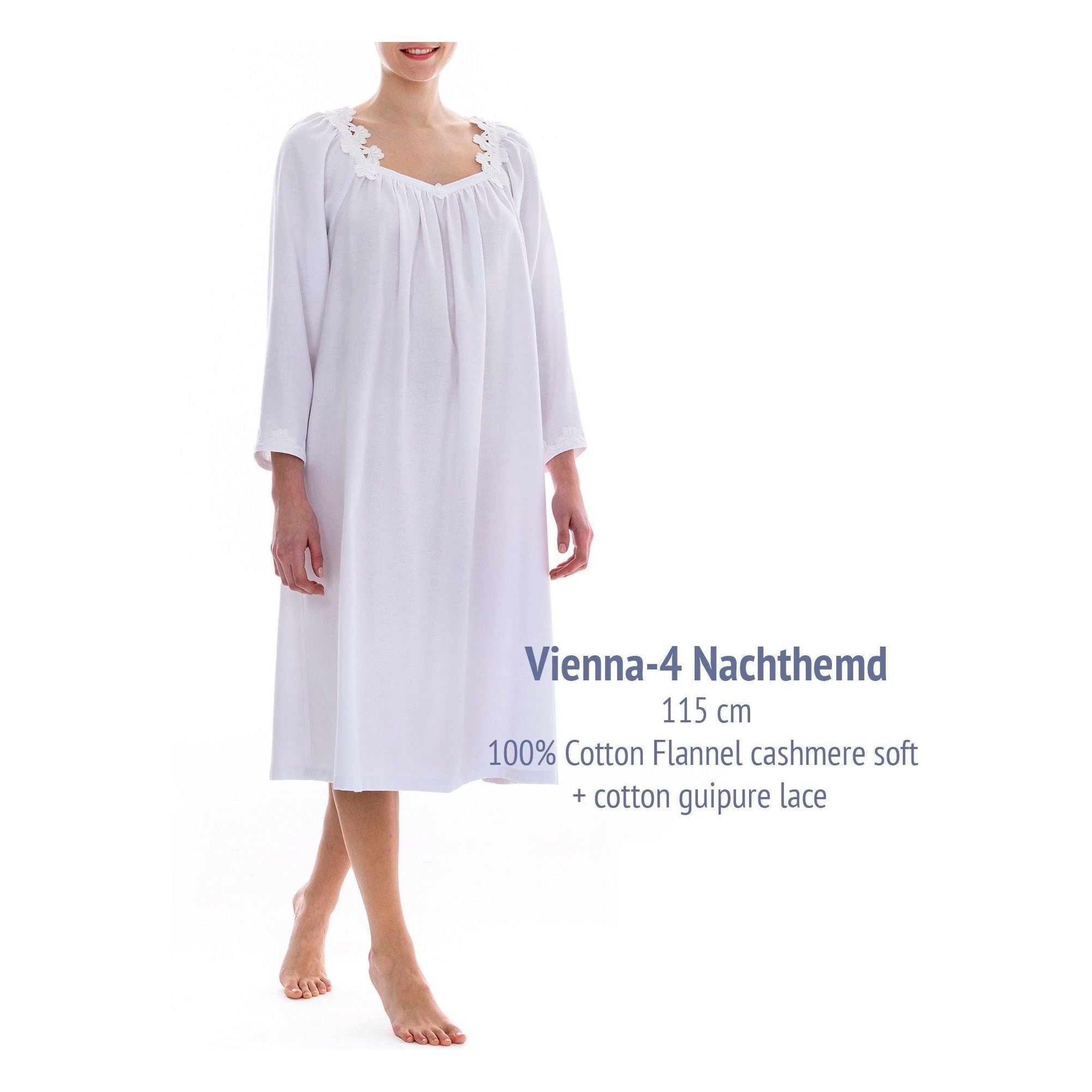  Celestine Vienna 4 Long Flannel Gown - White、mySite、justintrudeaud