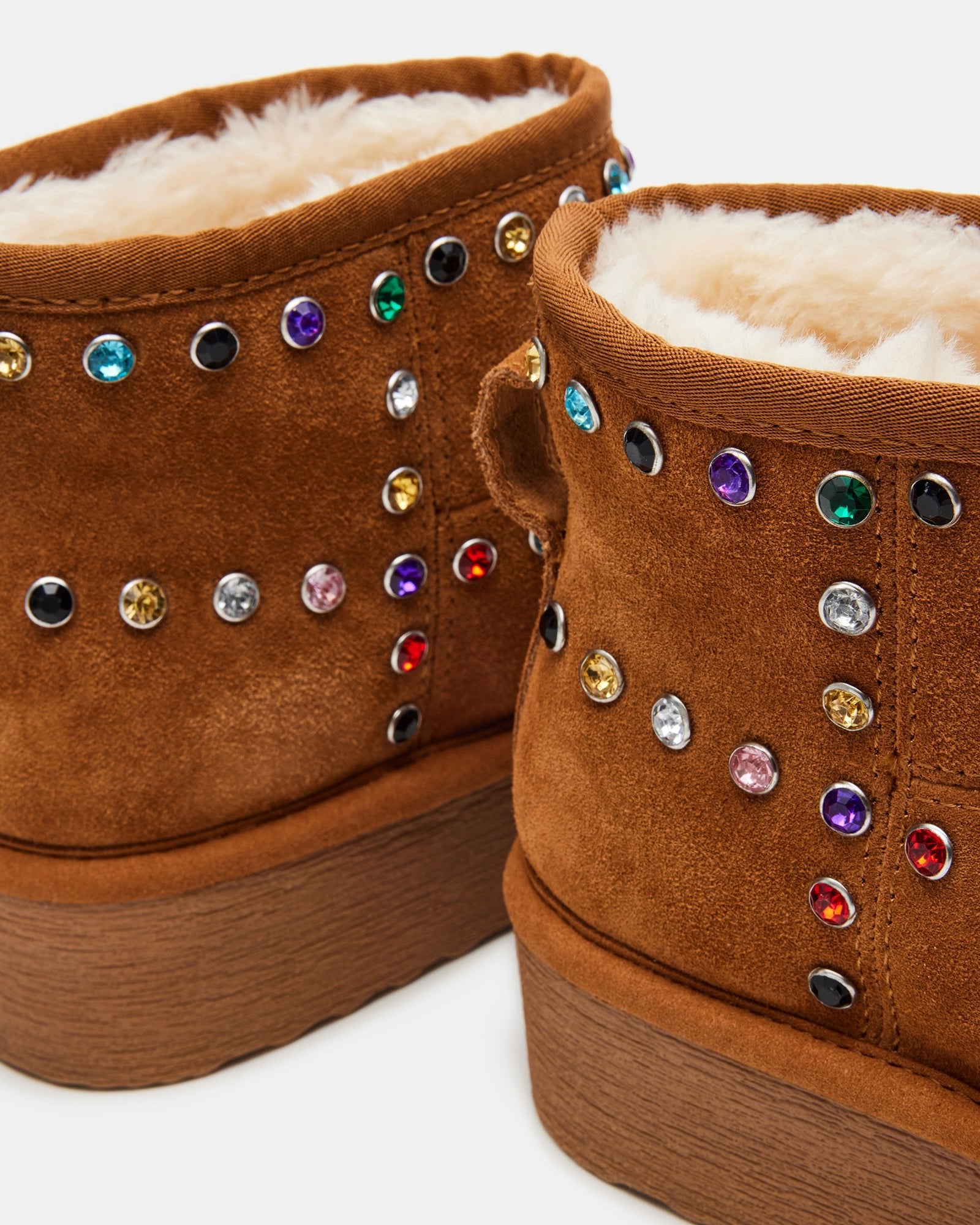 COMFY CHESTNUT SUEDE RHINESTONES、mySite、gtrtttuynbv