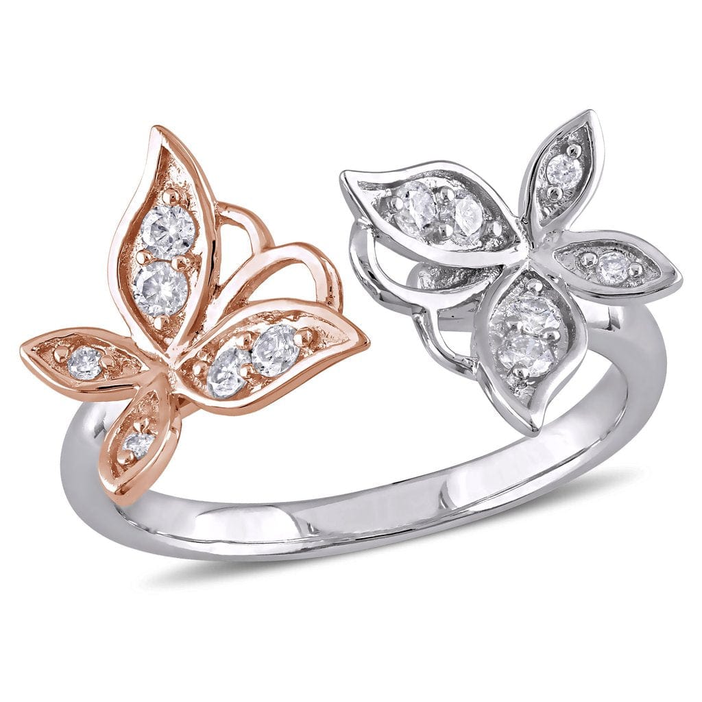 Butterfly Rings 2 Styles in Sterling Silver with CZ Beautiful!、mySite、g9winljtr