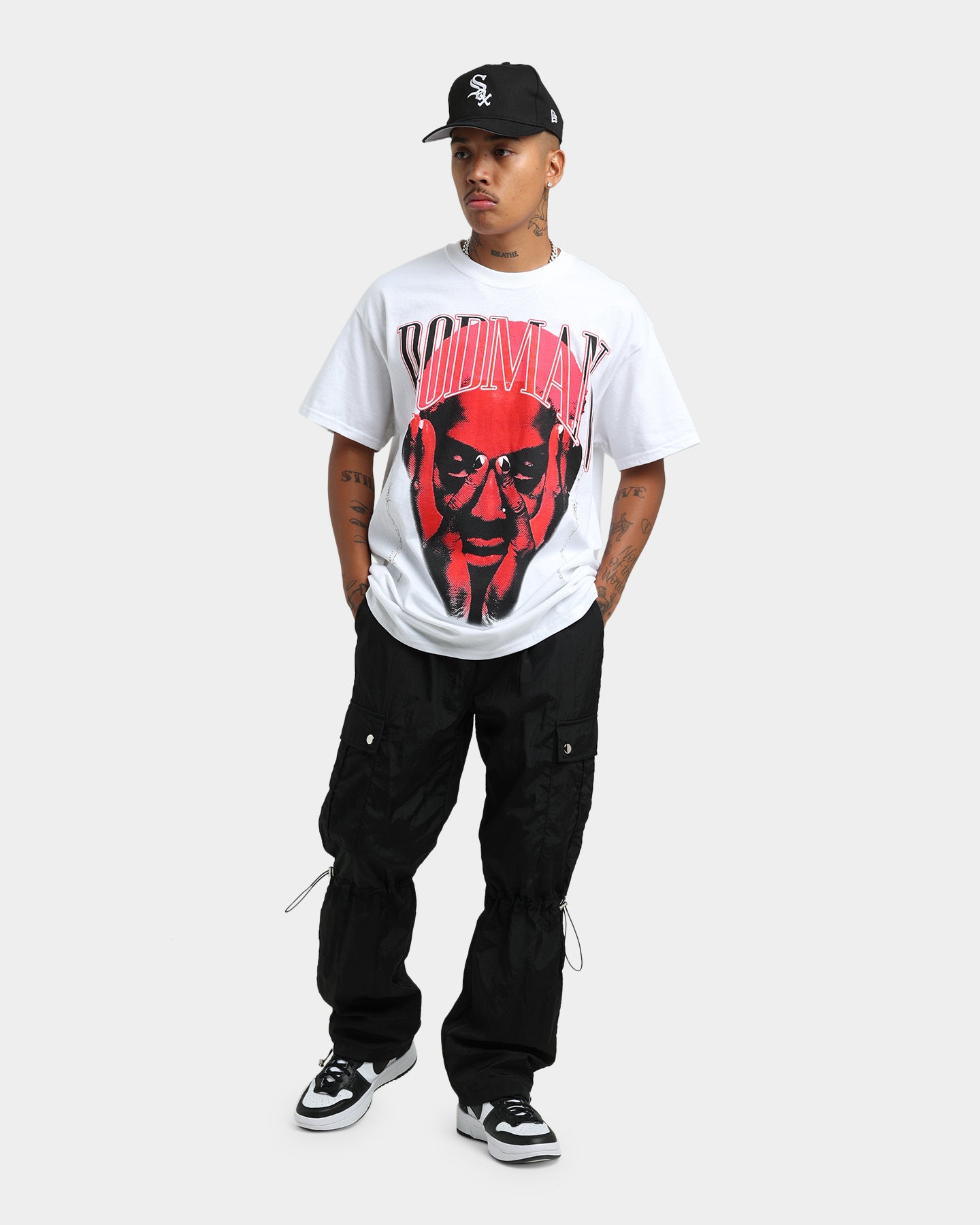 Rodman Brand Barbwire Pink Vintage T-Shirt White、mySite、zt4zffjzw