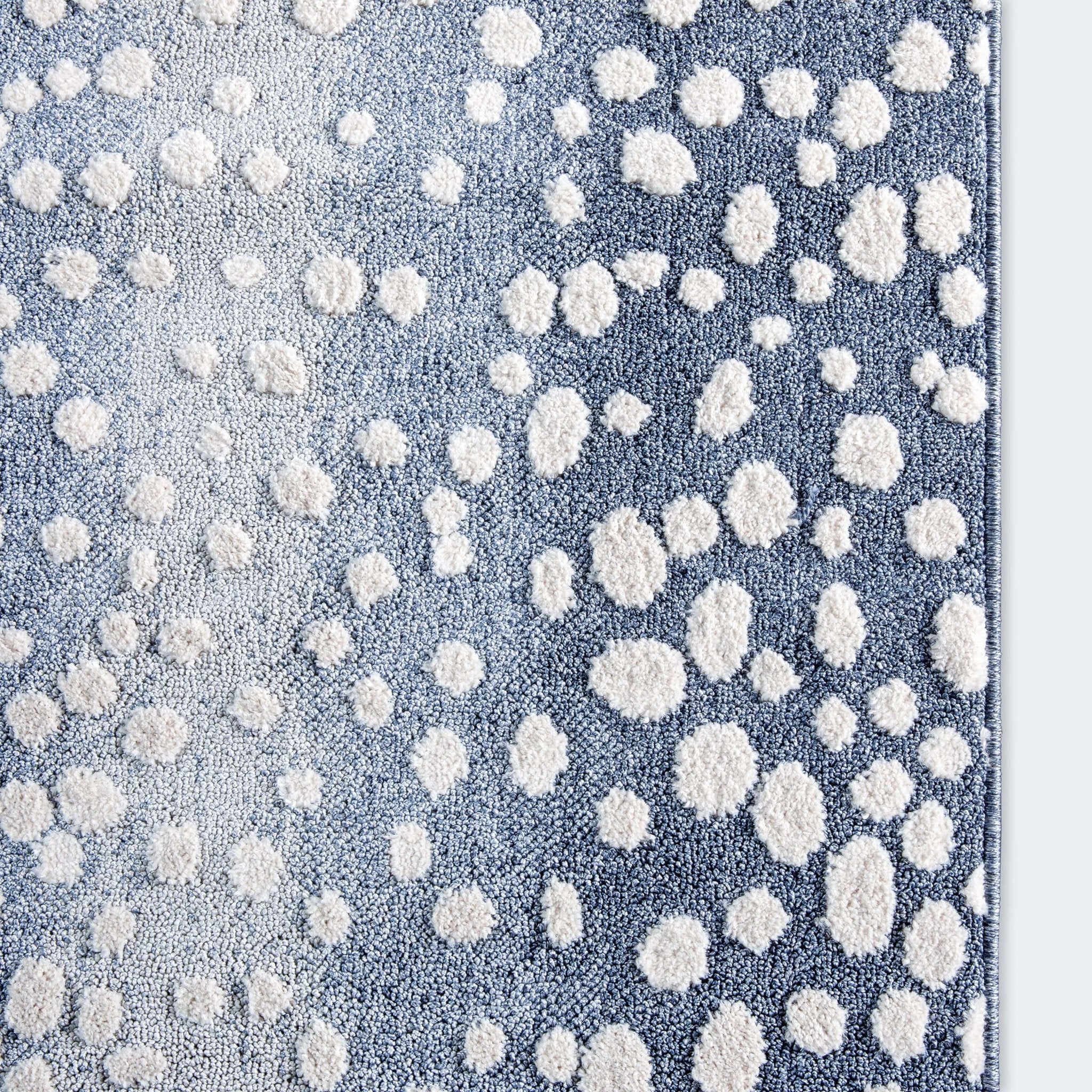 Custom Size Runner Petra Modern Blue Choose Your Width x Choose Your Length Hallway & Stair Runner Rug、mySite、gigharbornorthrealestate