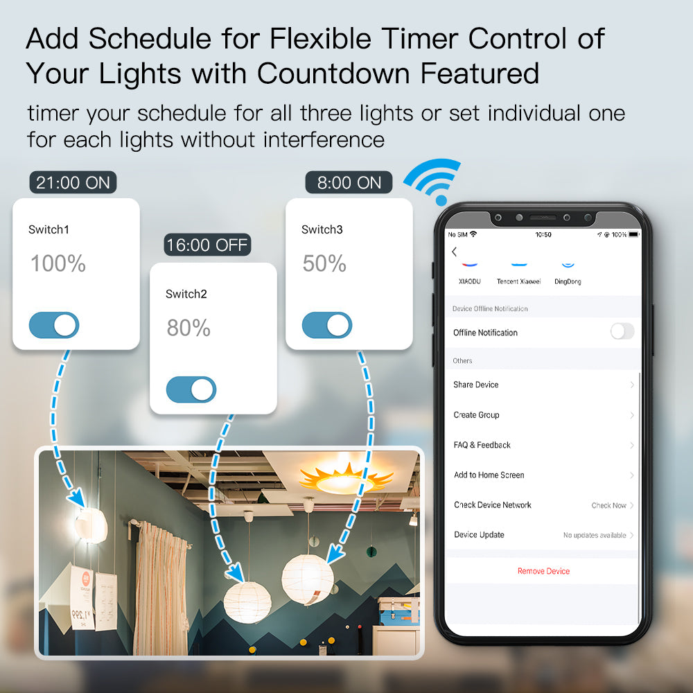 Add Schedule for Flexible Timer Control of Your Lights with Countdown Featured