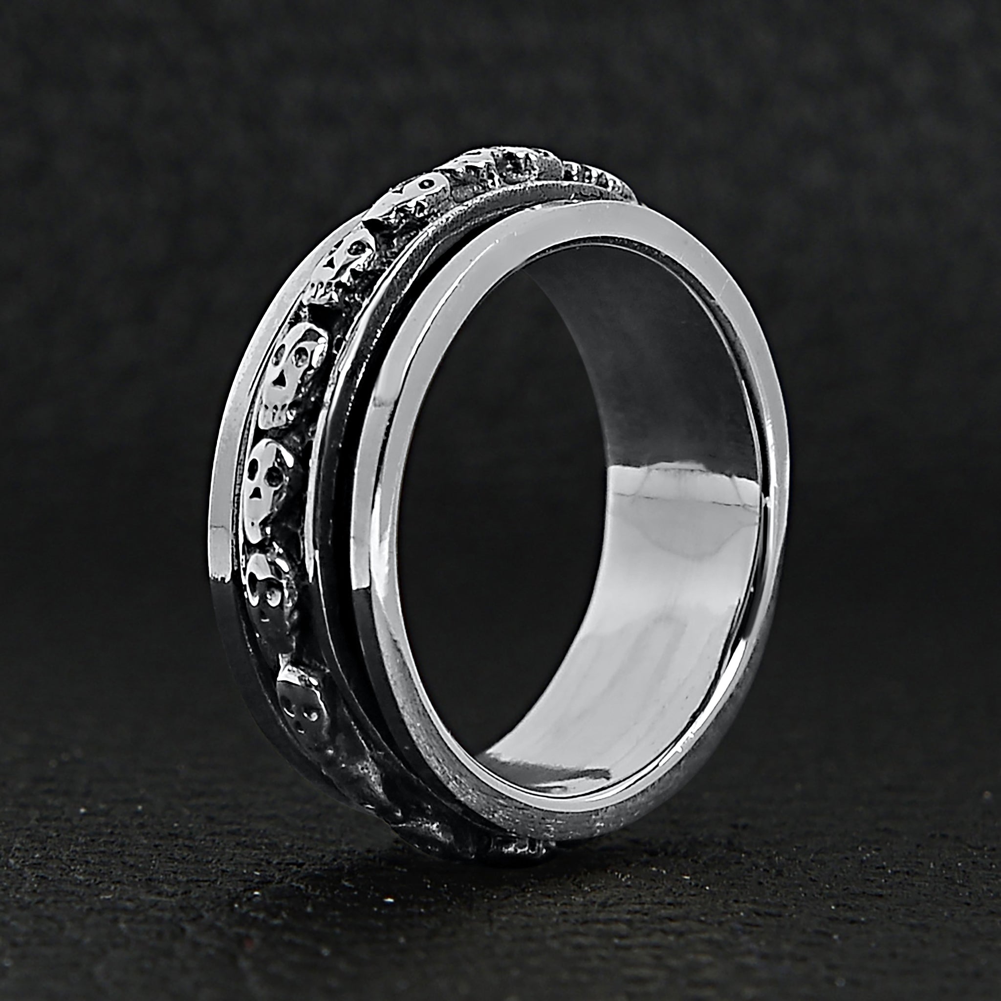 Sterling Silver Skull Spinner Ring / SSR0039、mySite、dreamappss