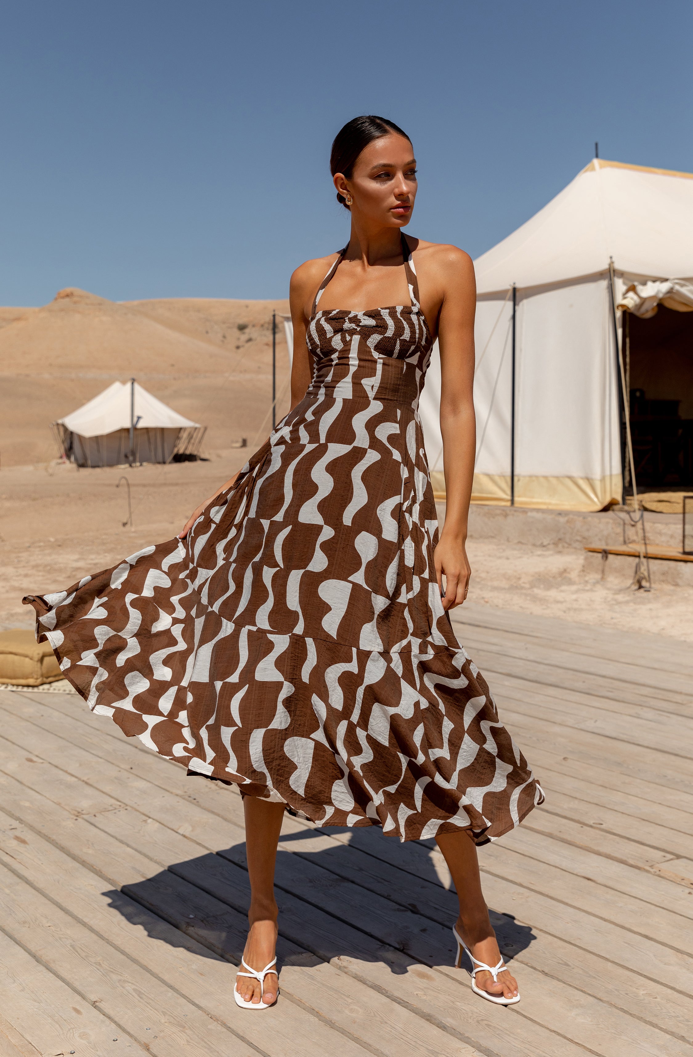 Mariella Halter Maxi Dress、mySite、solidvoid