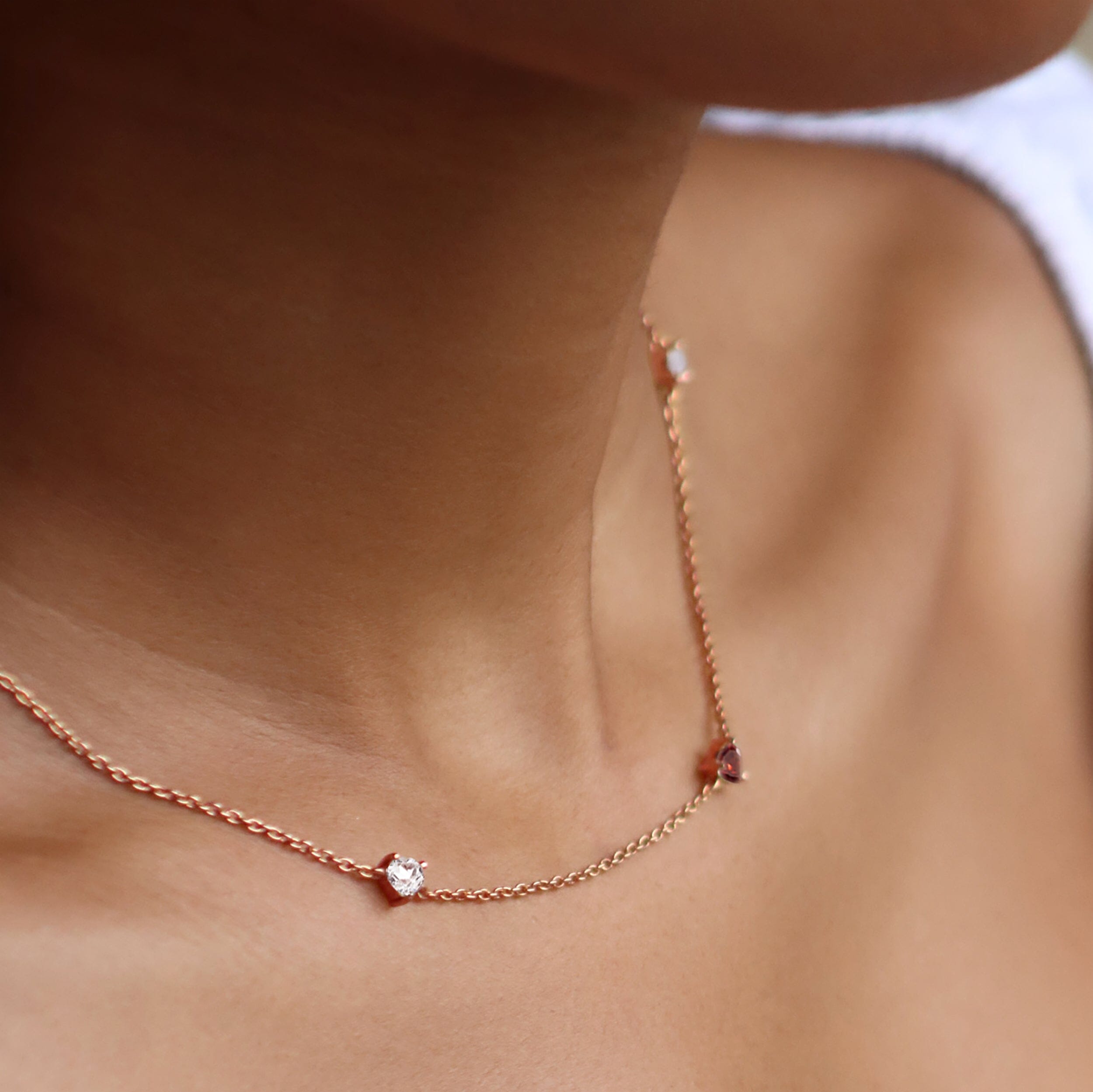 Garnet Never Without My Gem Necklace - January Birthstone、mySite、hinf8tx79