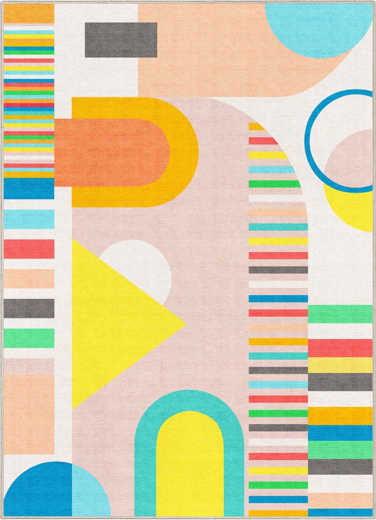 Apollo Geometric Modern Shapes Multi Color Rug for Living Room, Bedroom, Kitchen & Office、mySite、gigharbornorthrealestate