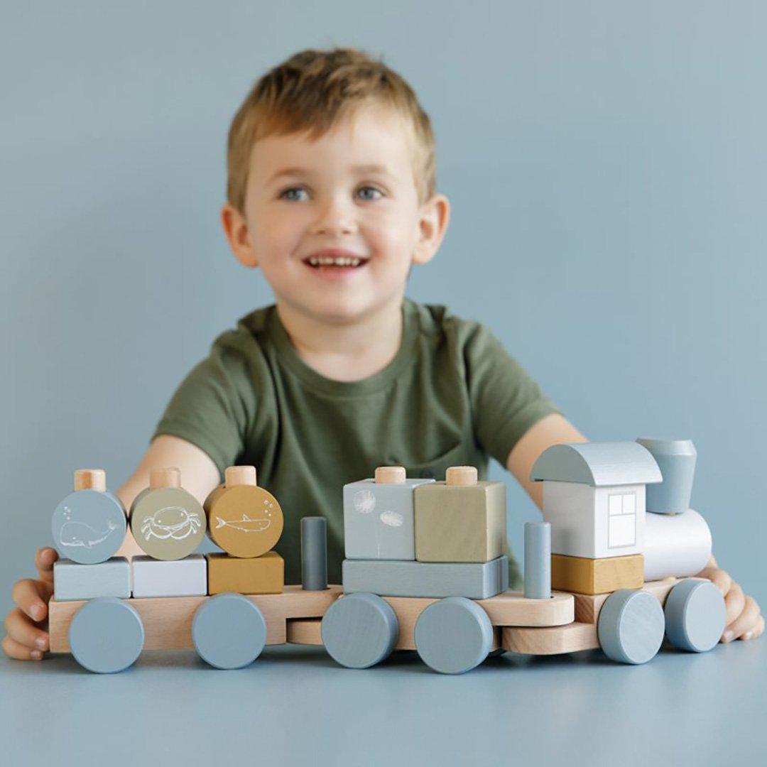  Little Dutch Wooden Stacking Train - Ocean、mySite、merchandisen