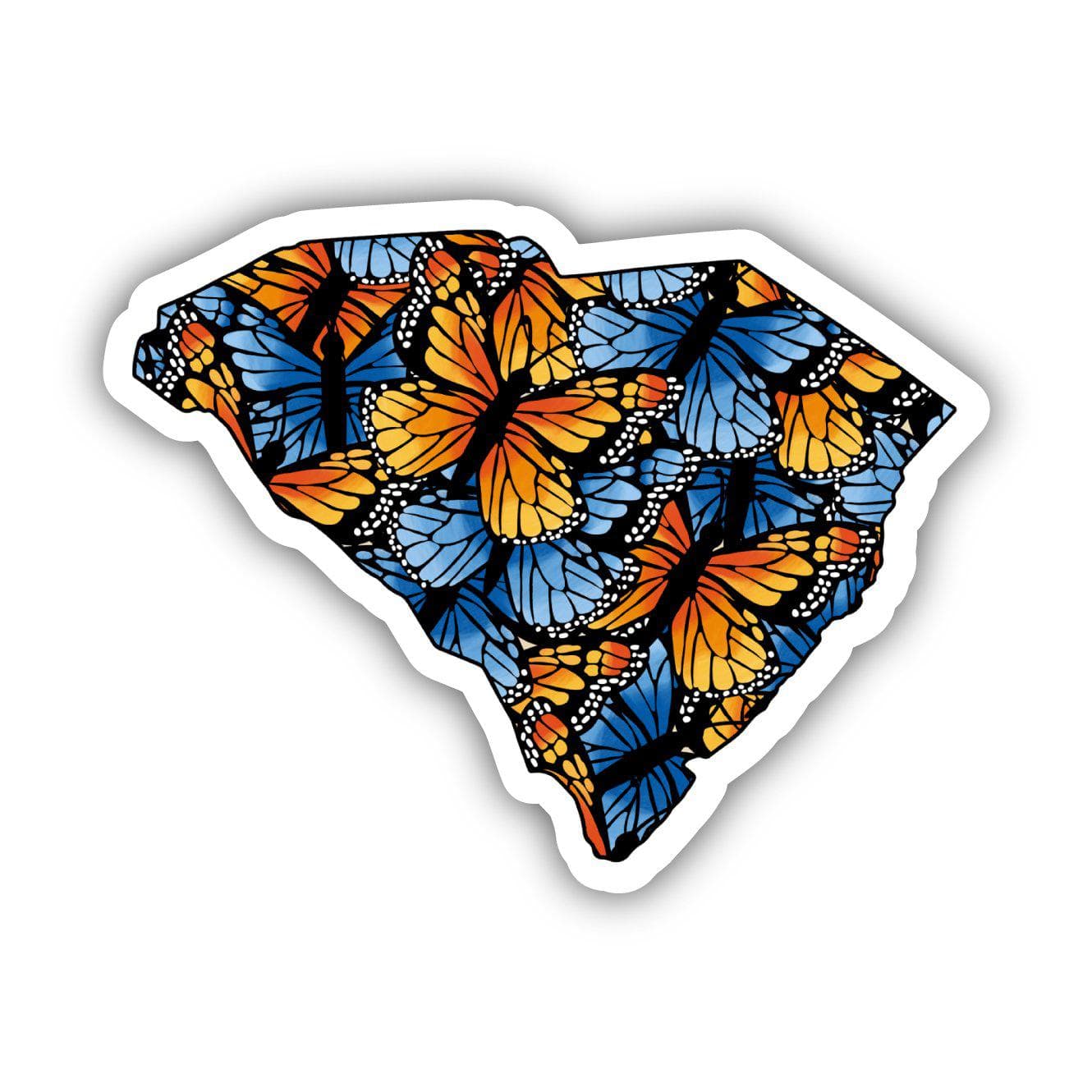  South Carolina Butterfly Pattern Sticker、mySite、elrpsem3k