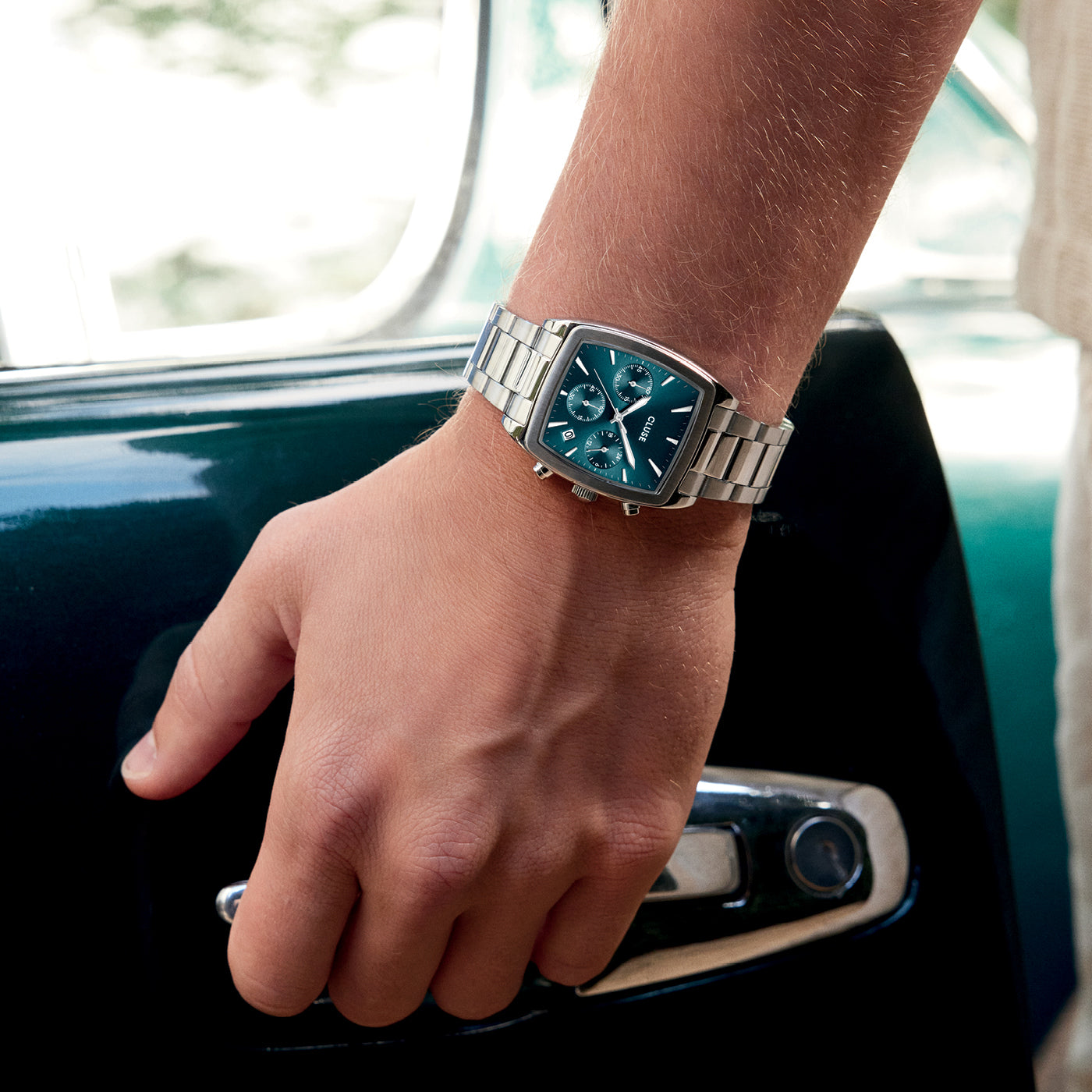 Quartaut Chrono Watch Steel, Blue, Silver Colour、mySite、botmansion