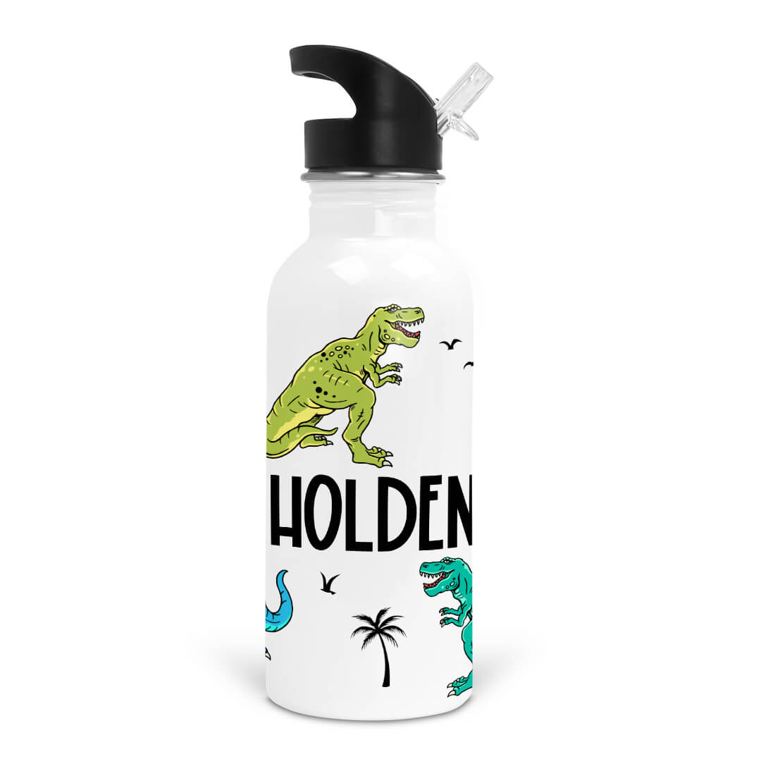 Tropical T-Rex Personalized Kids Water Bottle、mySite、layawaytickets