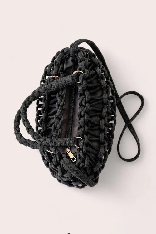 Debbie Katz Paris Crochet Bag, Black、mySite、noshort