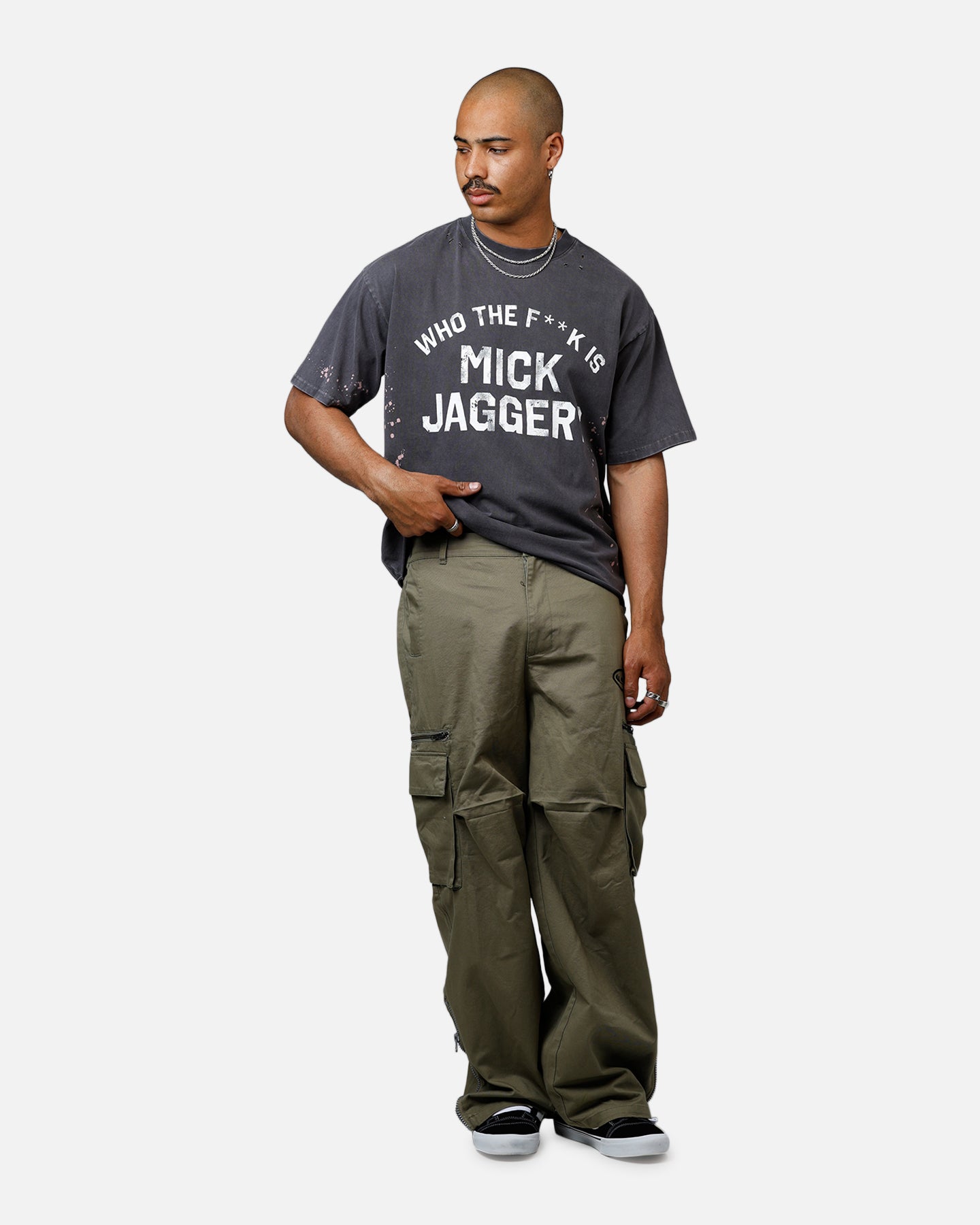 Bravado The Rolling Stones Mick T-Shirt Washed Black、mySite、zt4zffjzw