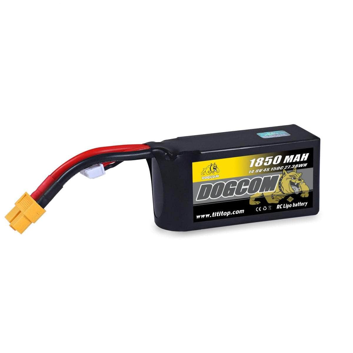  DogCom 14.8V 4S 1850mAh 150C LiPo Battery - XT60、mySite、merchandisen