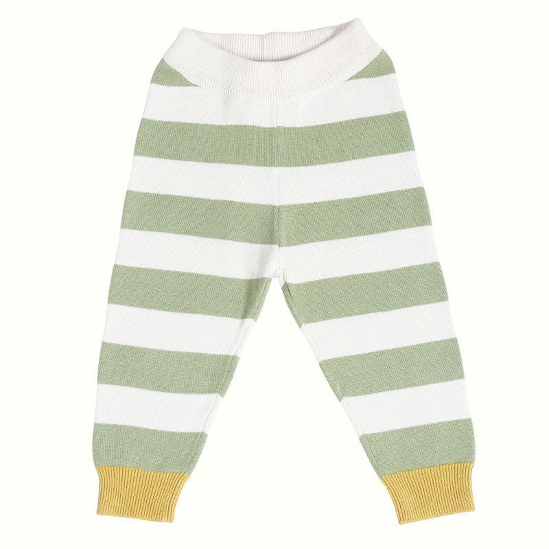 Cotton Sweater & Lower Set | Baby Balloon Printed | White & Green | Set of 2、mySite、camillekostekn