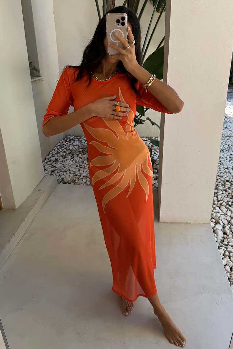 Orange Sol Izzy Dress、mySite、solidvoid