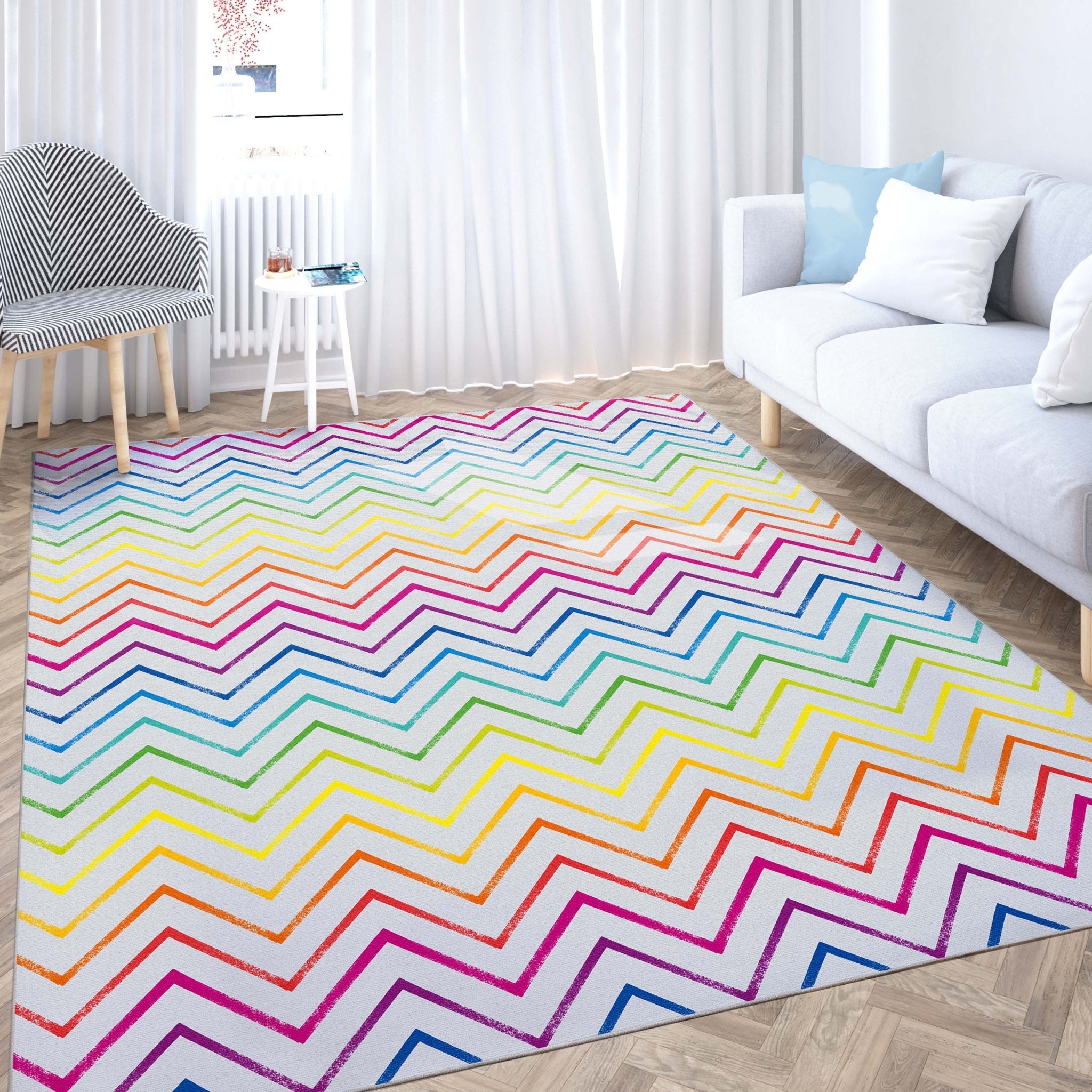 Crayola Zig Zag Multicolor Area Rug By Well Woven、mySite、gigharbornorthrealestate