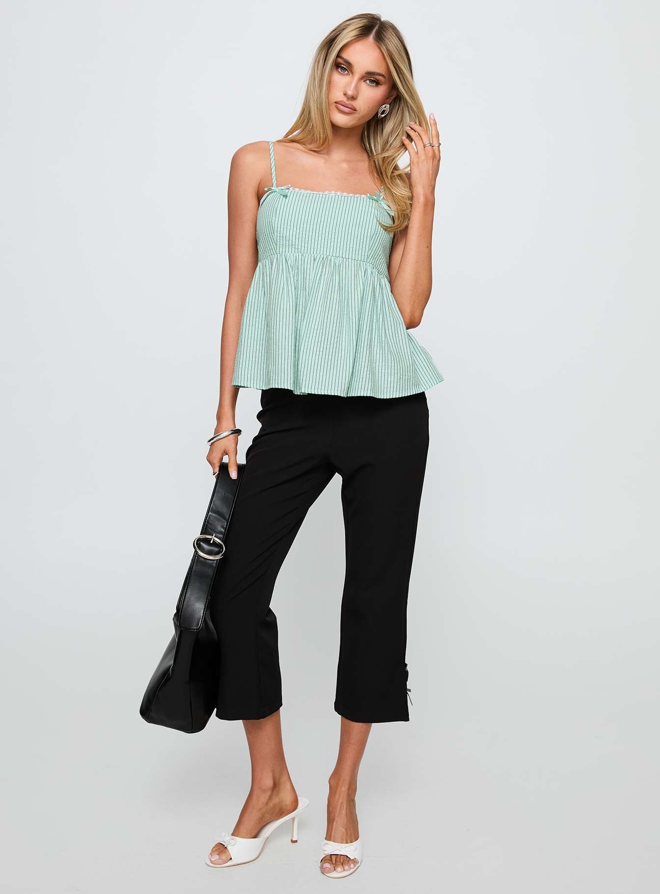 Peace Of Mind Top Green Stripe、mySite、solidvoid