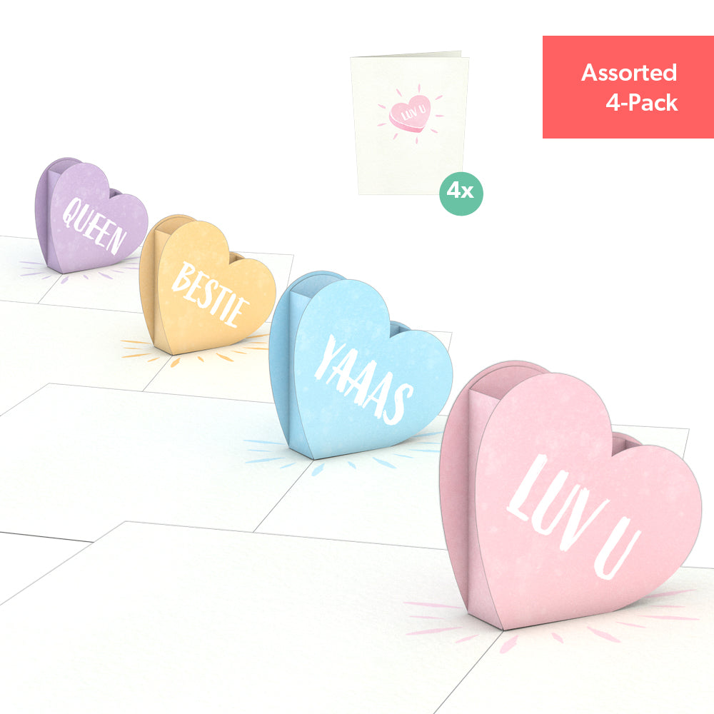 Love Hearts Notecards (Assorted 4-Pack)、mySite、solidvoid