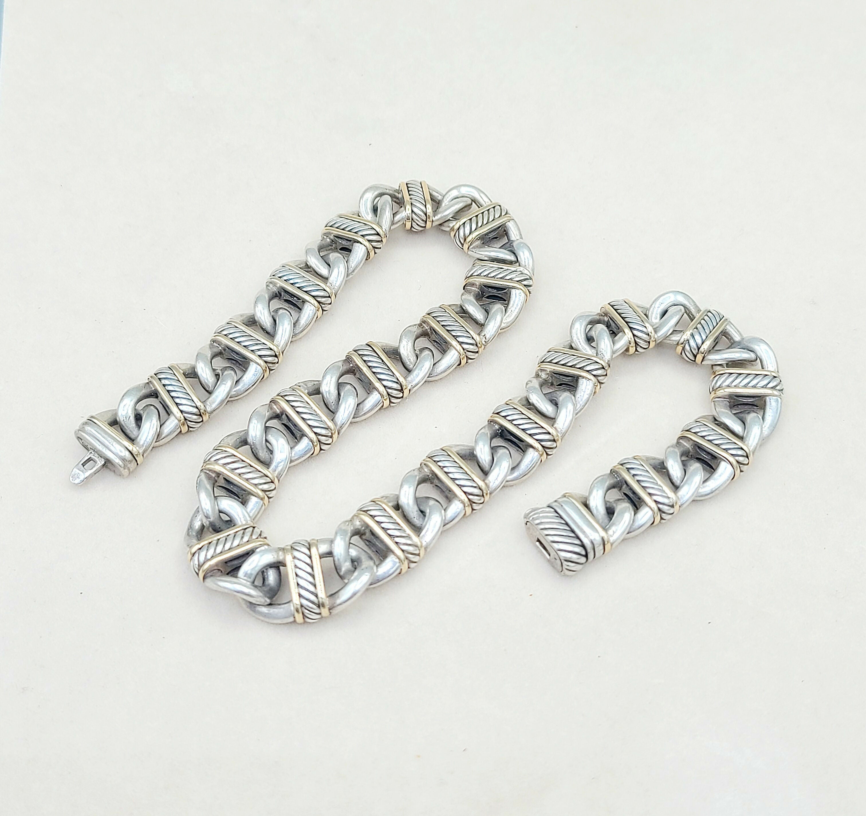 David Yurman 14mm聽Madison聽Link聽Necklace聽With Gold聽、mySite、hinf8tx79