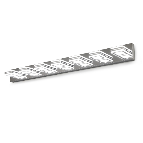 34" Modern 5-Light LED Vanity Light - Sleek Bathroom Wall Fixture, Iron & Acrylic, Dimmable & Energy-Efficient, Ideal for Mirror Lighting、、eastwooduniform