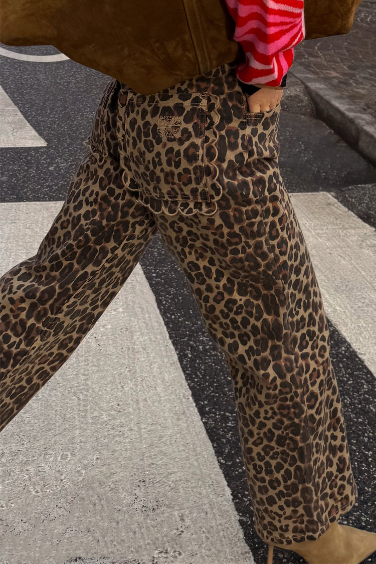 Leopard Lucia Scallop Detail Jeans、mySite、solidvoid