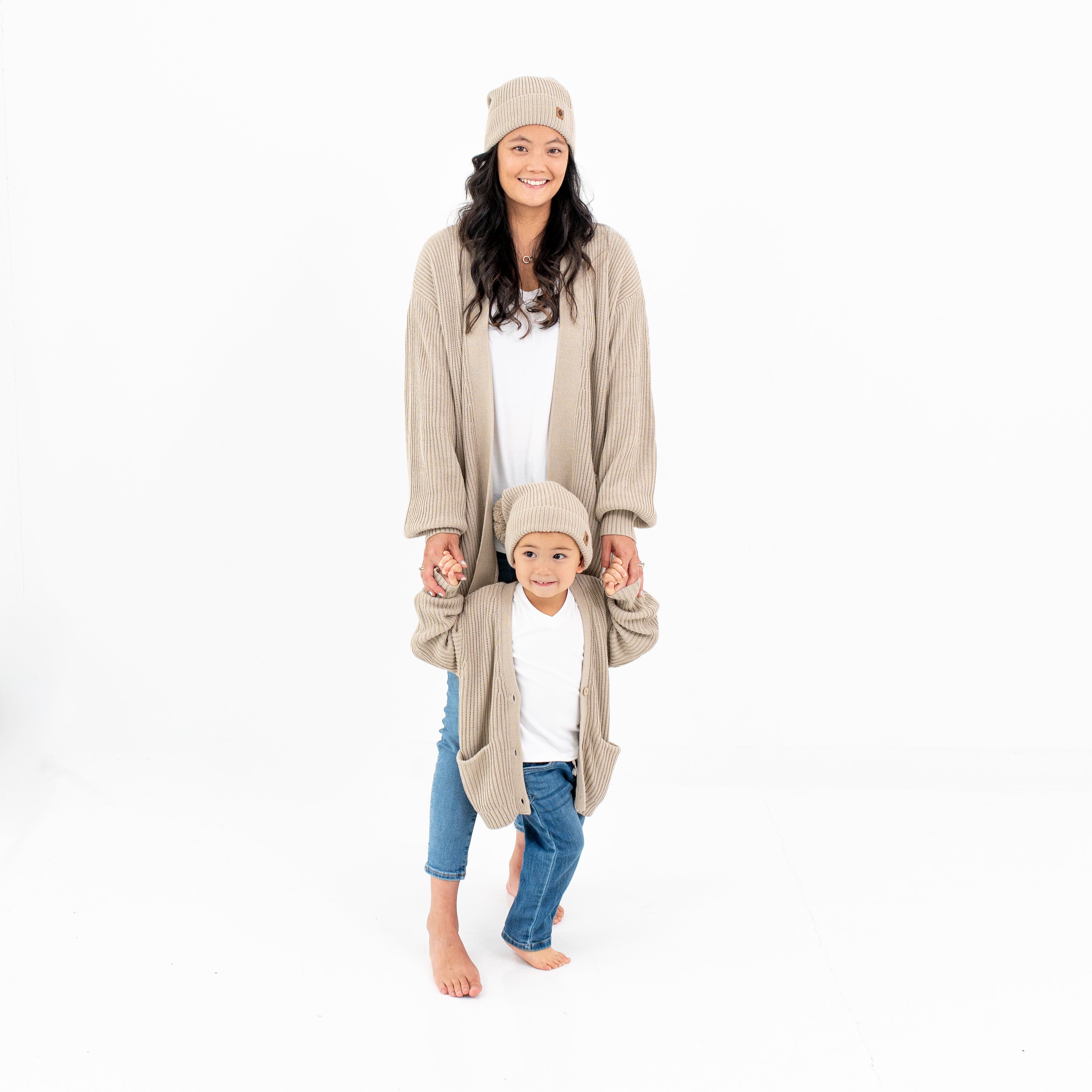  Chunky Knit Women's Oversized Cardigan in Almond、mySite、layawaytickets