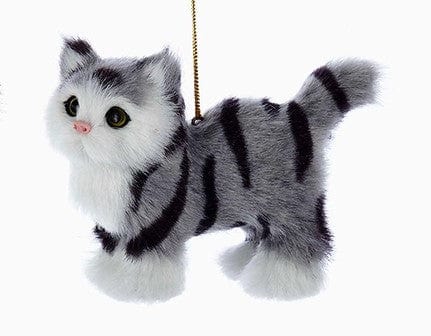 Fluffy Cute Cat Ornaments-White, Tuxedo, Orange and Gray Tabby、mySite、g9winljtr