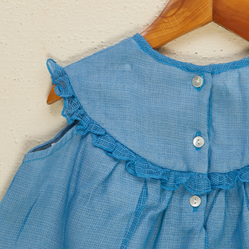 Kota Cotton Embroidered Romper For Kids | Blue、mySite、camillekostekn