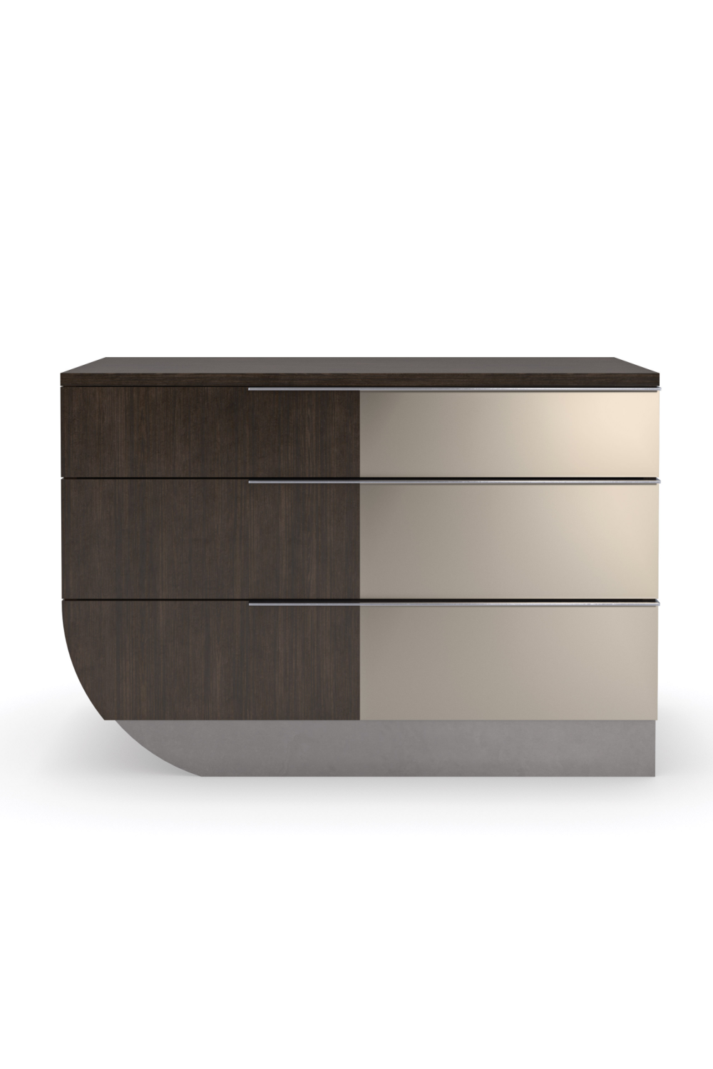 Bronze Mirror Modern Nightstand | Caracole La Moda、mySite、neckold
