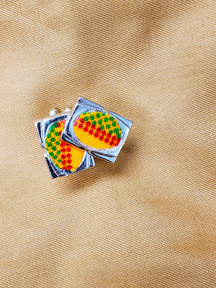 Kente Print CuffLinks-DPCL250、mySite、solidvoid