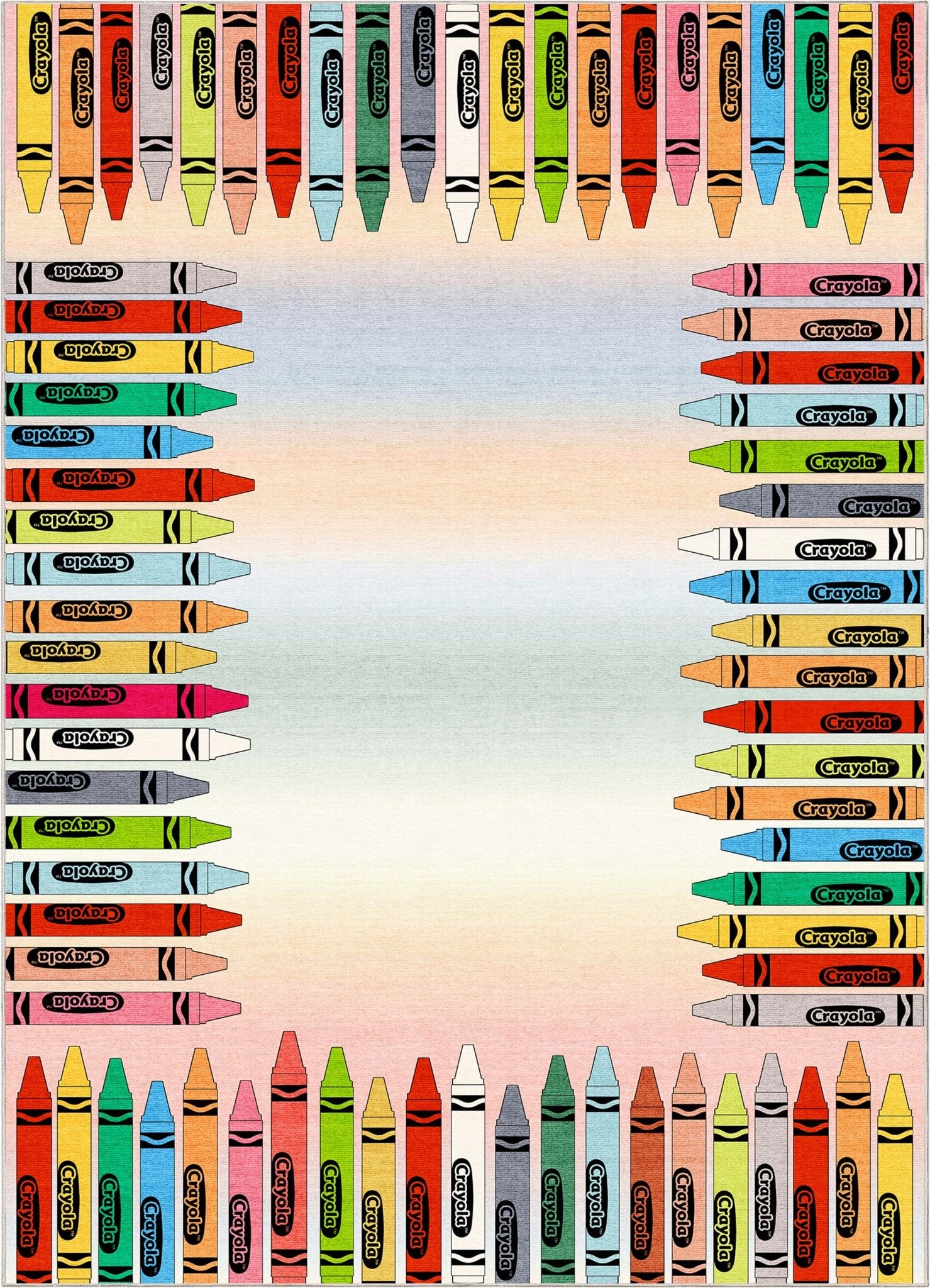 Crayola Modern Crayon Parade Playroom 5' x 7' Multi Color Area Rug By Well Woven、mySite、gigharbornorthrealestate