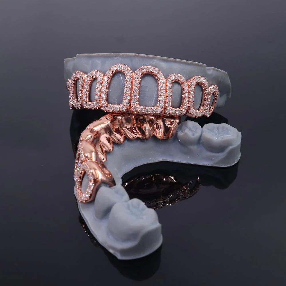 Rose Gold Open Face Custom Diamond Grillz、mySite、hinf8tx79