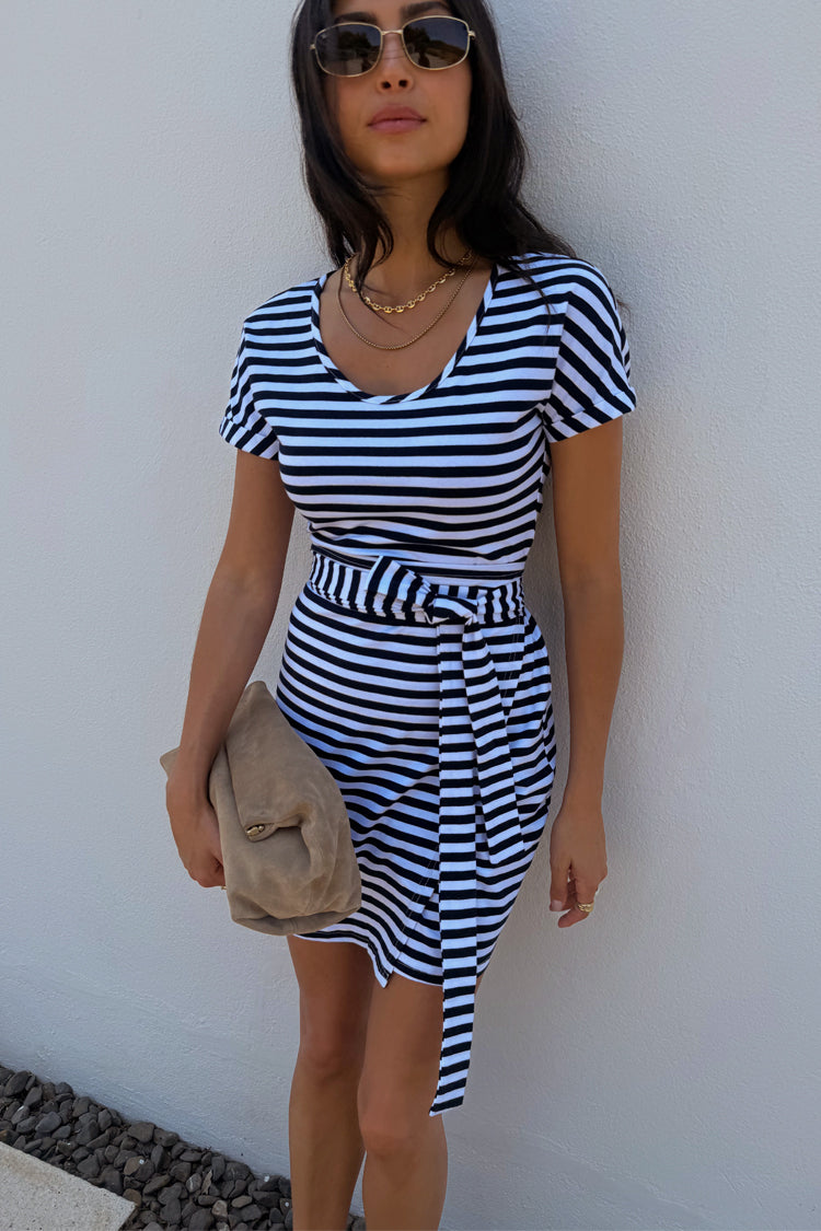 Stripe Jersey Wrap Dress、mySite、solidvoid