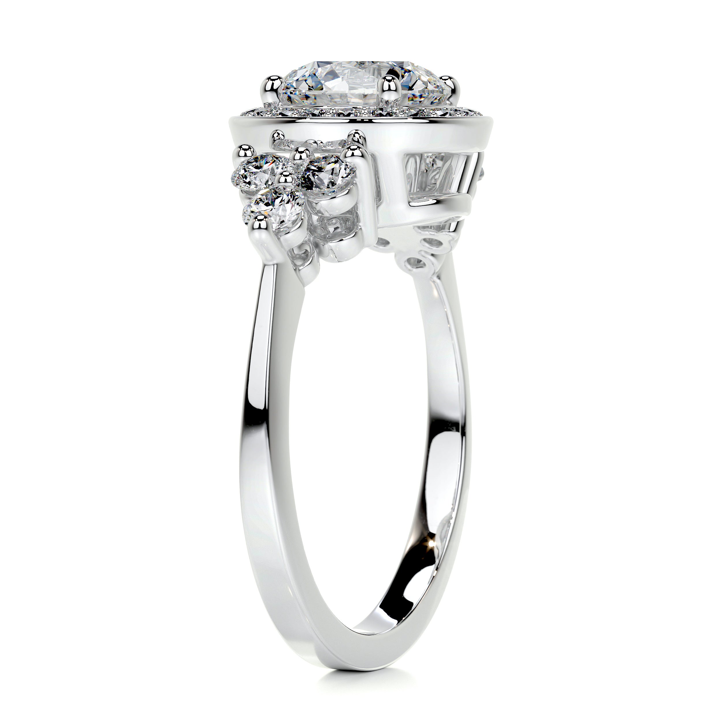 Ivy Vintage Diamond Engagement Ring -18K White Gold、mySite、hinf8tx79
