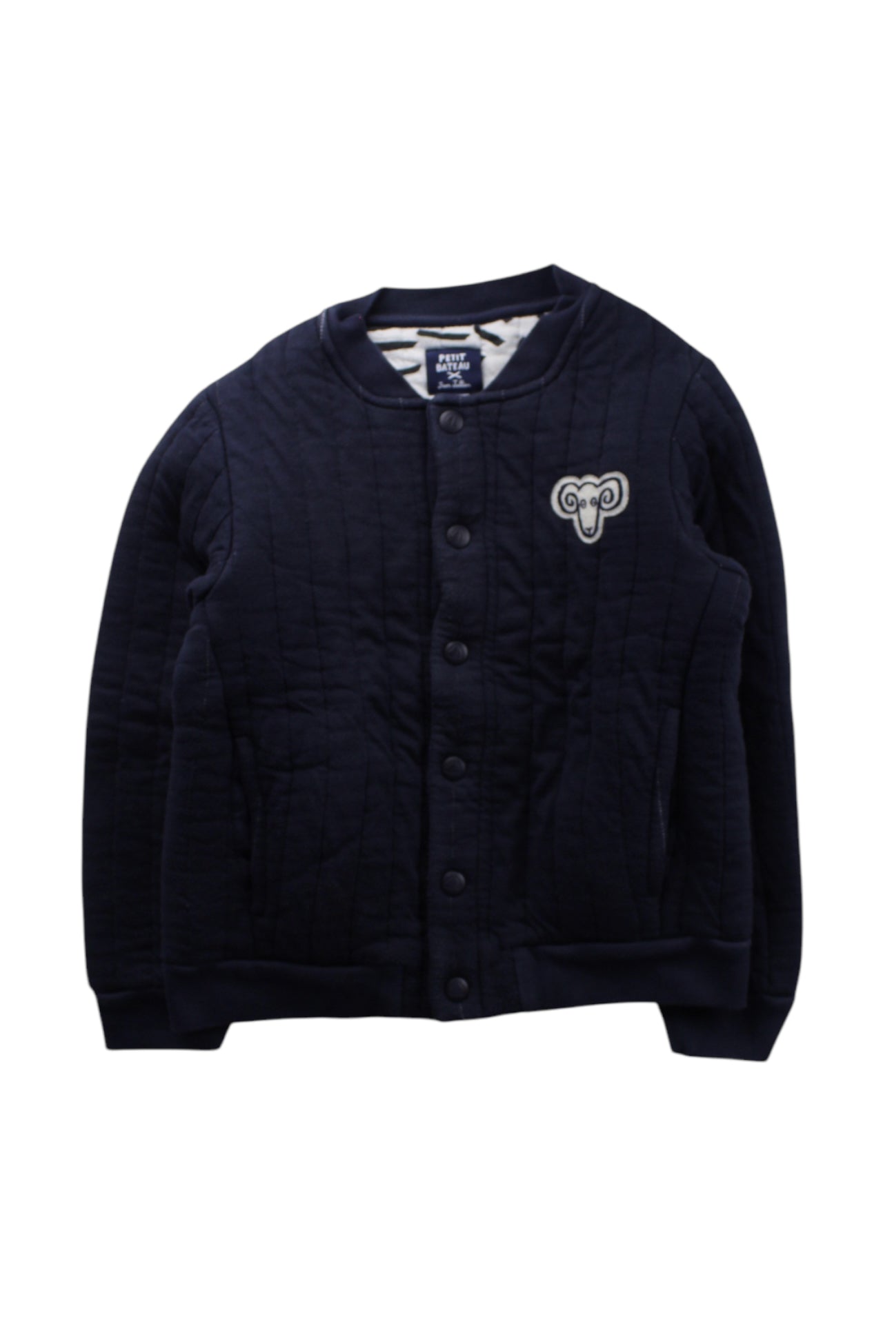 Petit Bateau Quilted Buttoned Sweatshirt With Elephant Motif 8Y、mySite、g9winljtr