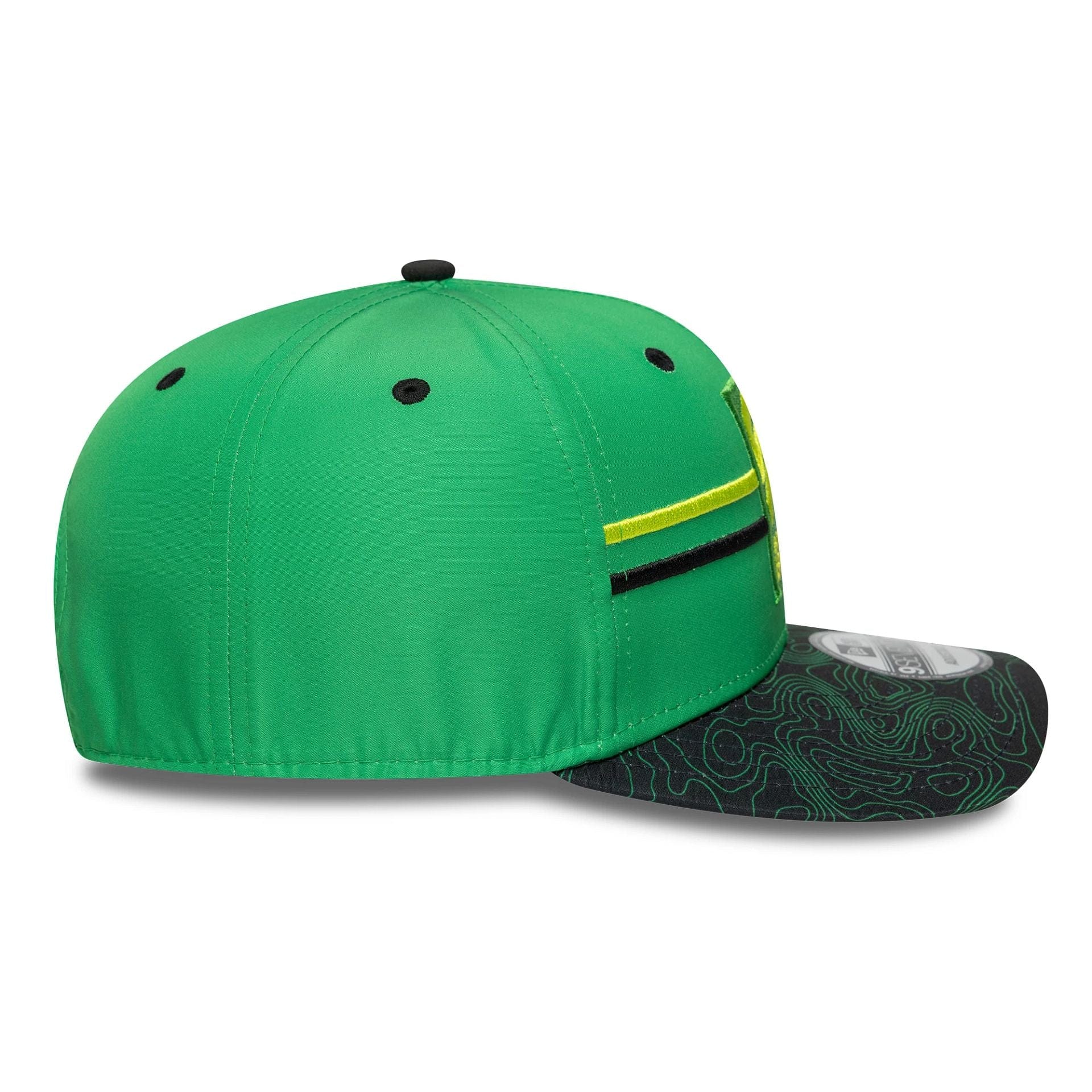 Southern Brave The Hundred 2025 All Over Print Bright Green 9SEVENTY Stretch Snap Adjustable Cap、mySite、vikingsvslions
