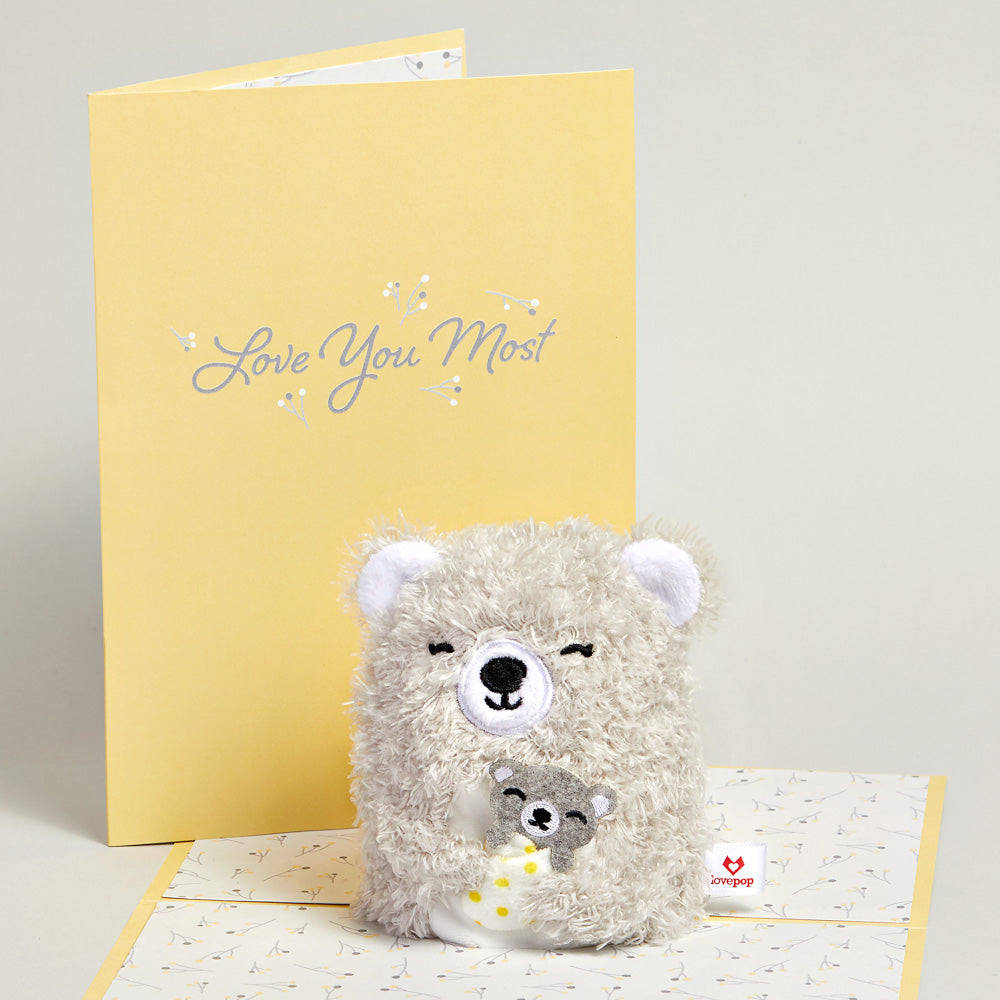 'Love You Most' Mama Bear Plushpop Card、mySite、solidvoid