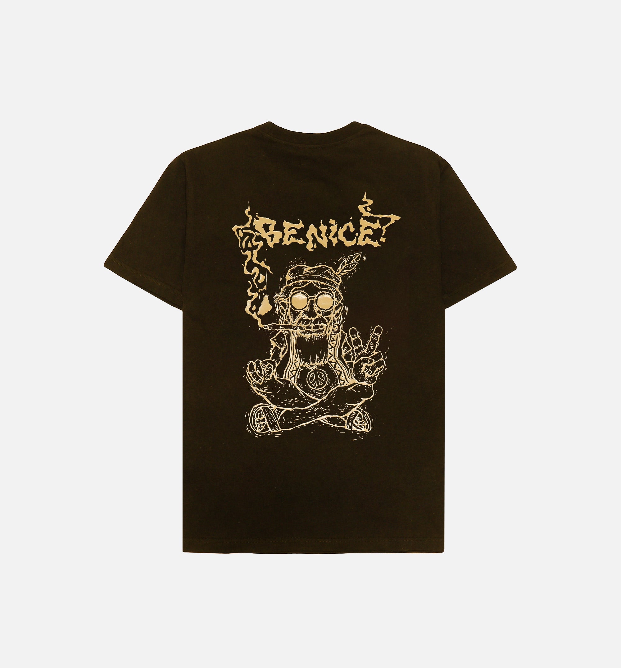 Be Nice Smoke Short Sleeve Tee Mens T-Shirt - Brown、mySite、dreamappss