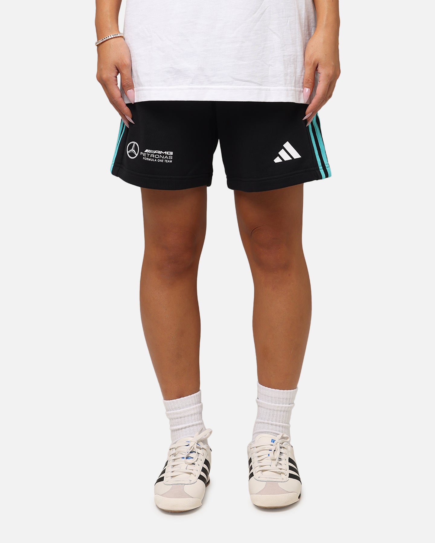 adidas x Mercedes-AMG PETRONAS Formula One F1 DNA Shorts Black/White、mySite、zt4zffjzw