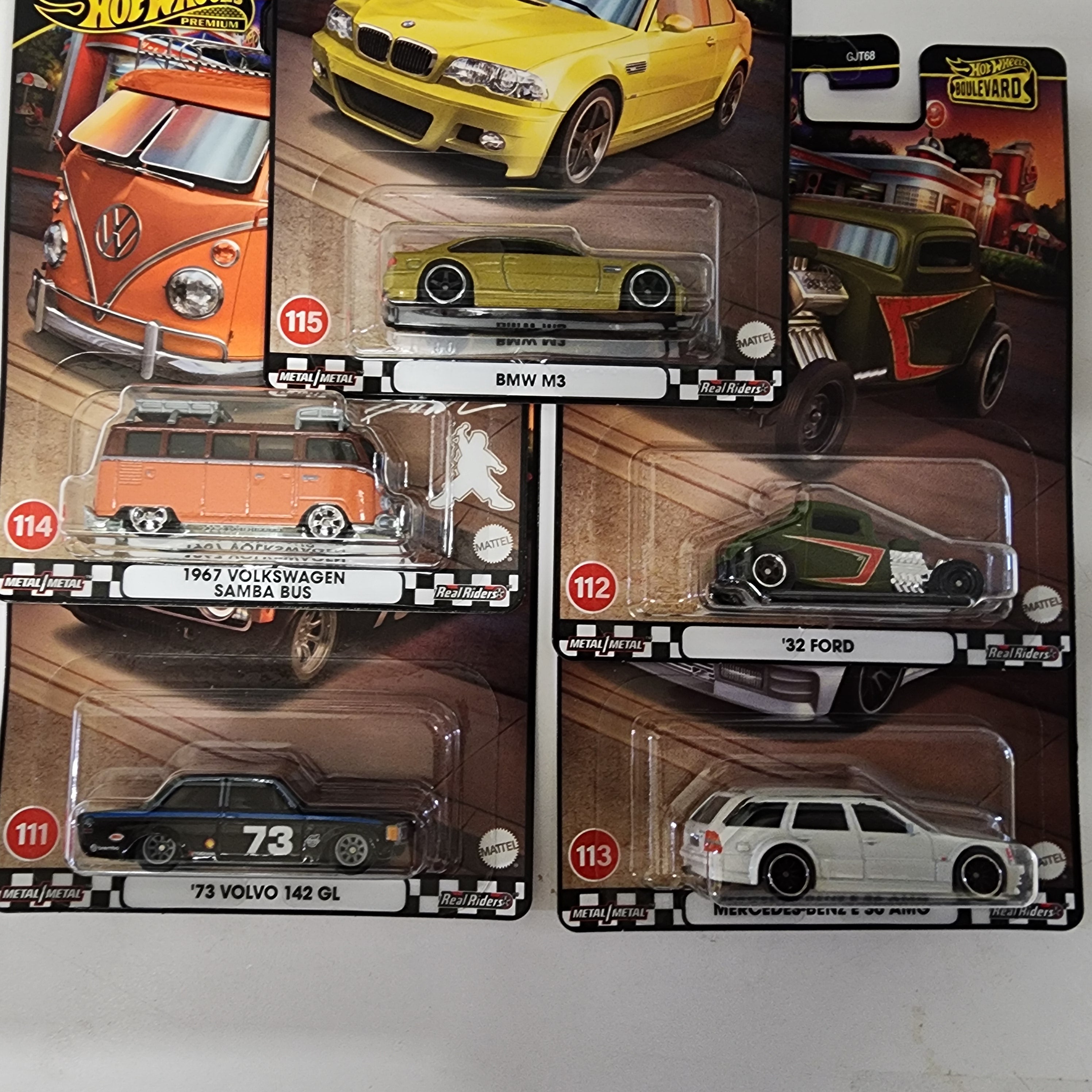 Complete 5 Car Set Case Z * 2024 Hot Wheels Boulevard w/ Samba, BMW, AMG、mySite、hgirdovlk