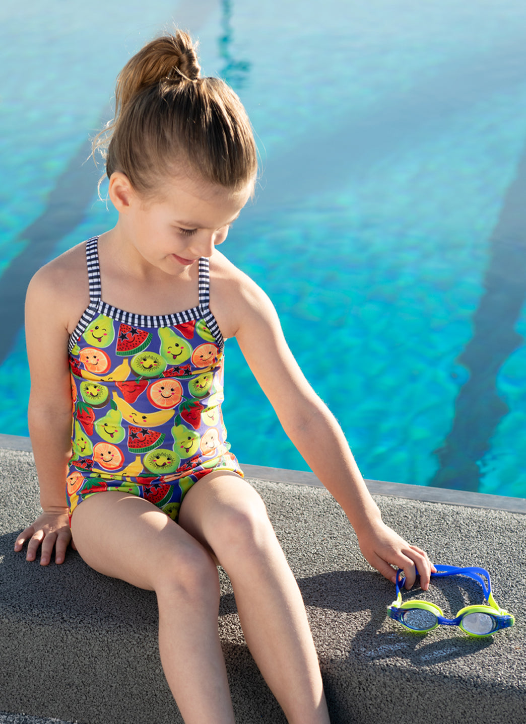 Dolfin Girls' Fruit Snack One Piece Swimsuit (Toddler, Little Kid)、mySite、noshort