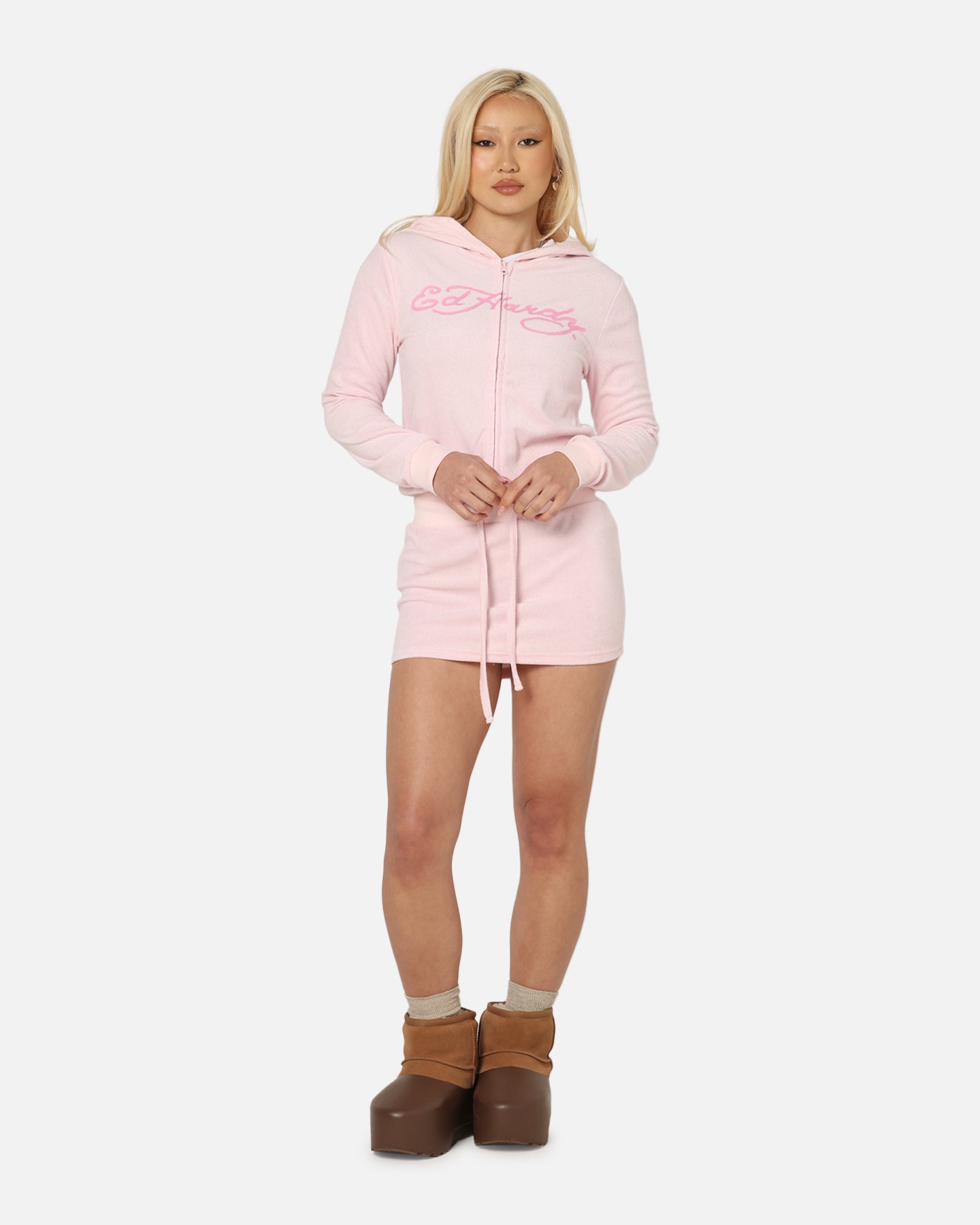 Ed Hardy Women's Lounge Hoodie Pink、mySite、zt4zffjzw