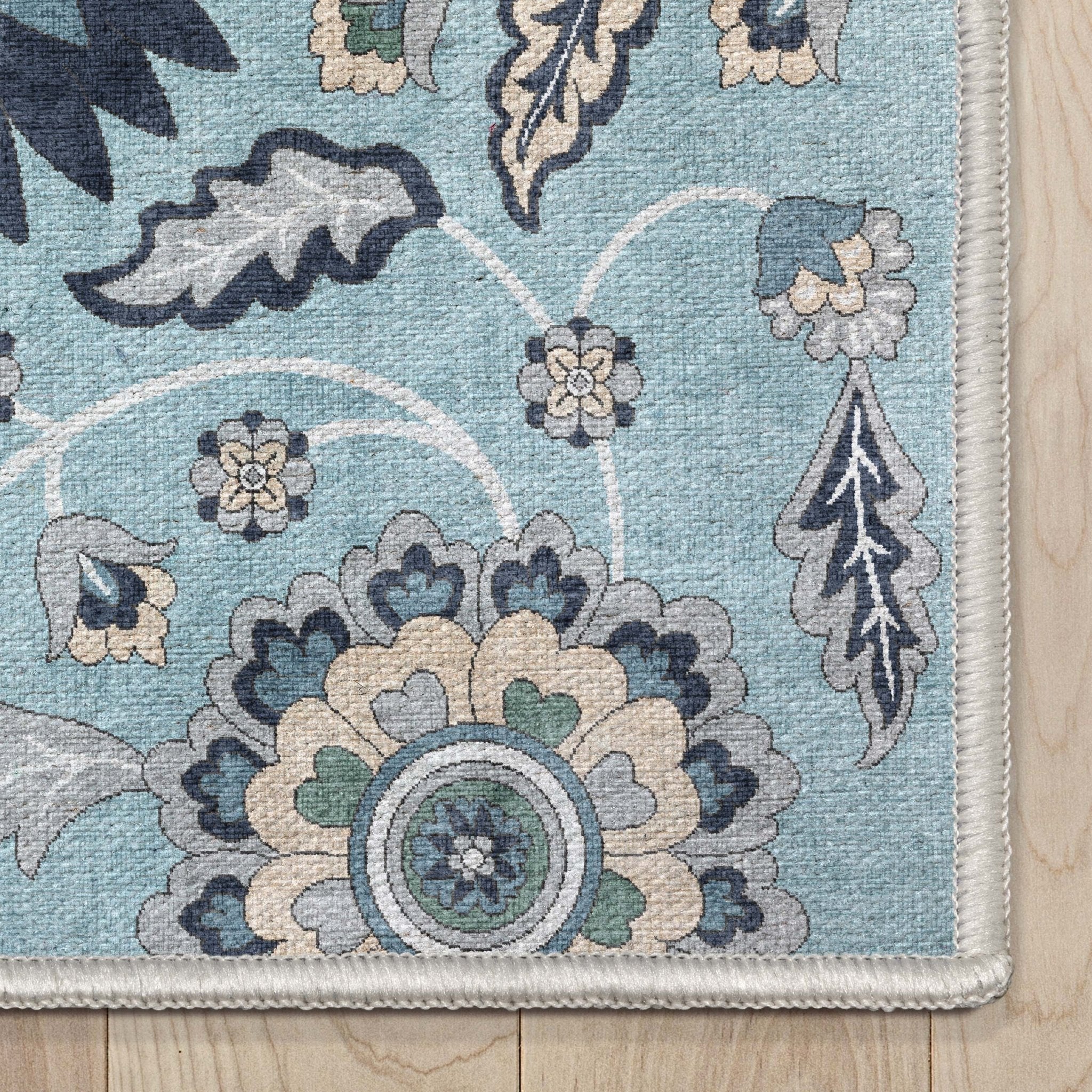 Charlotte Transitional Floral Flat-Weave Rug、mySite、gigharbornorthrealestate