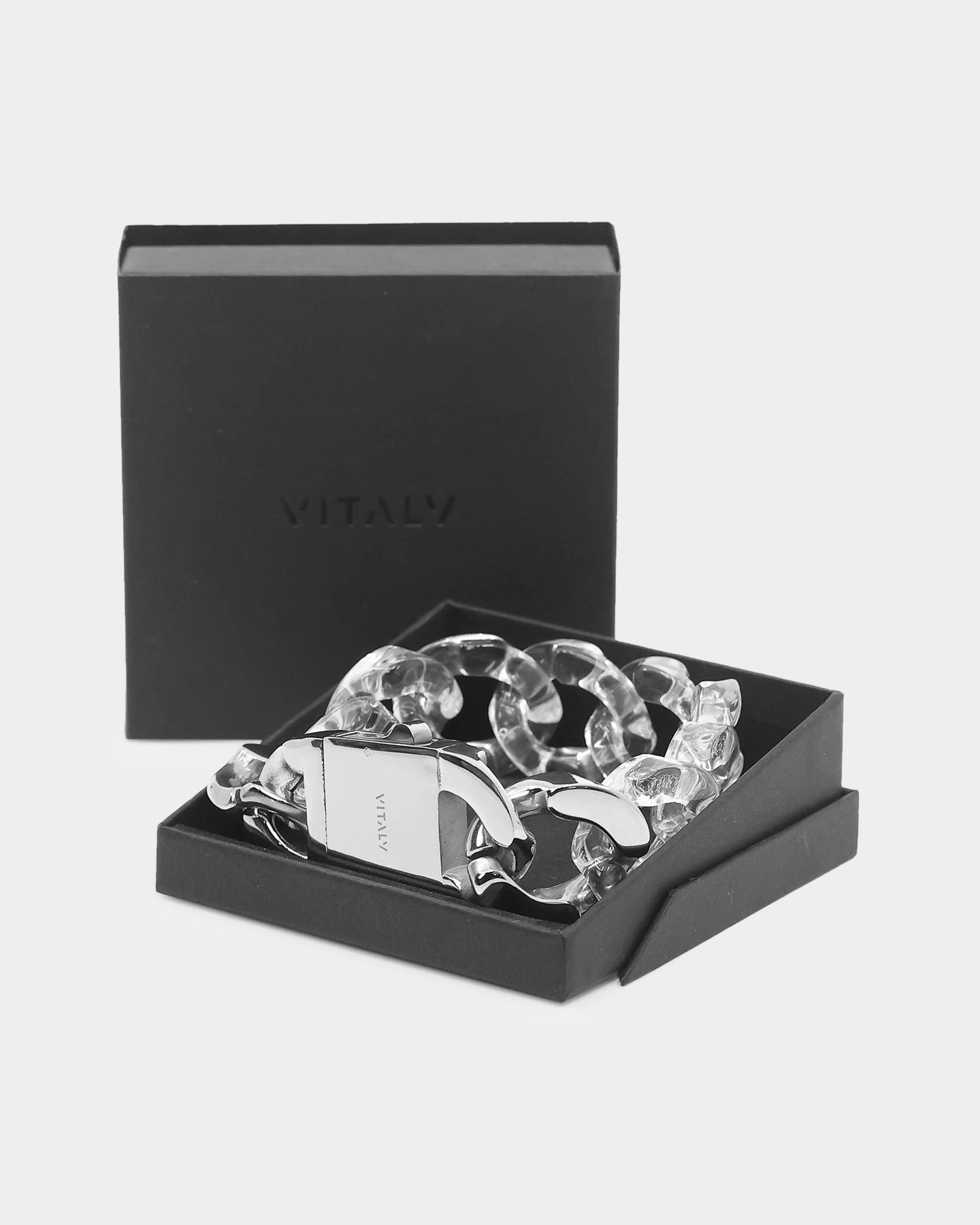Vitaly Unisex Static Bracelet Clear/Stainless Steel、mySite、zt4zffjzw