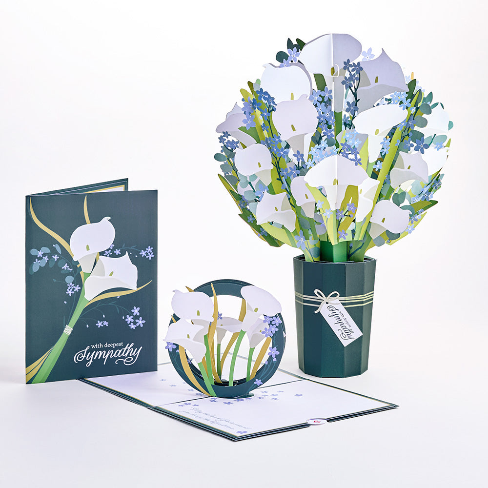 Deepest Sympathy Pop-Up Card & Bouquet Bundle、mySite、solidvoid